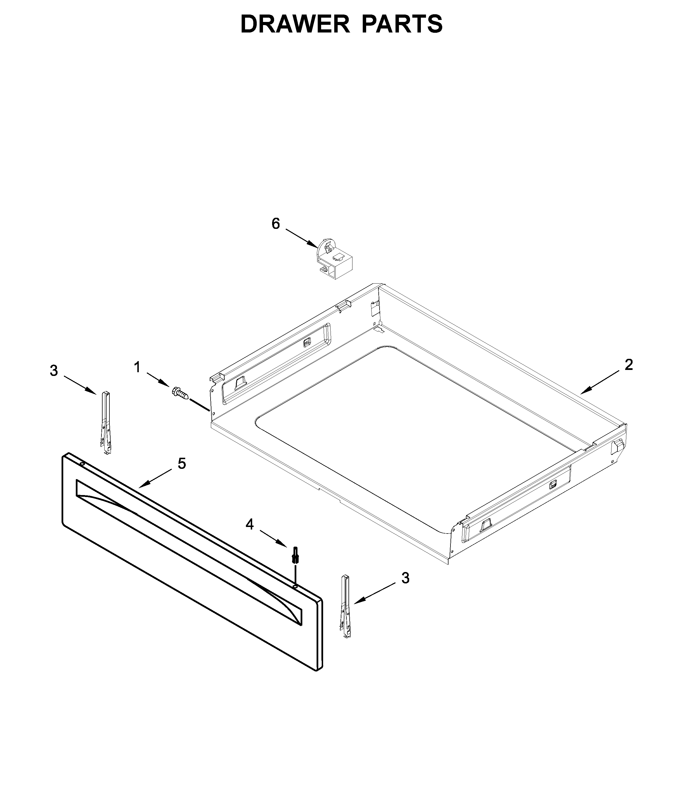 Amana ACR4503SFW2 drawer parts diagram