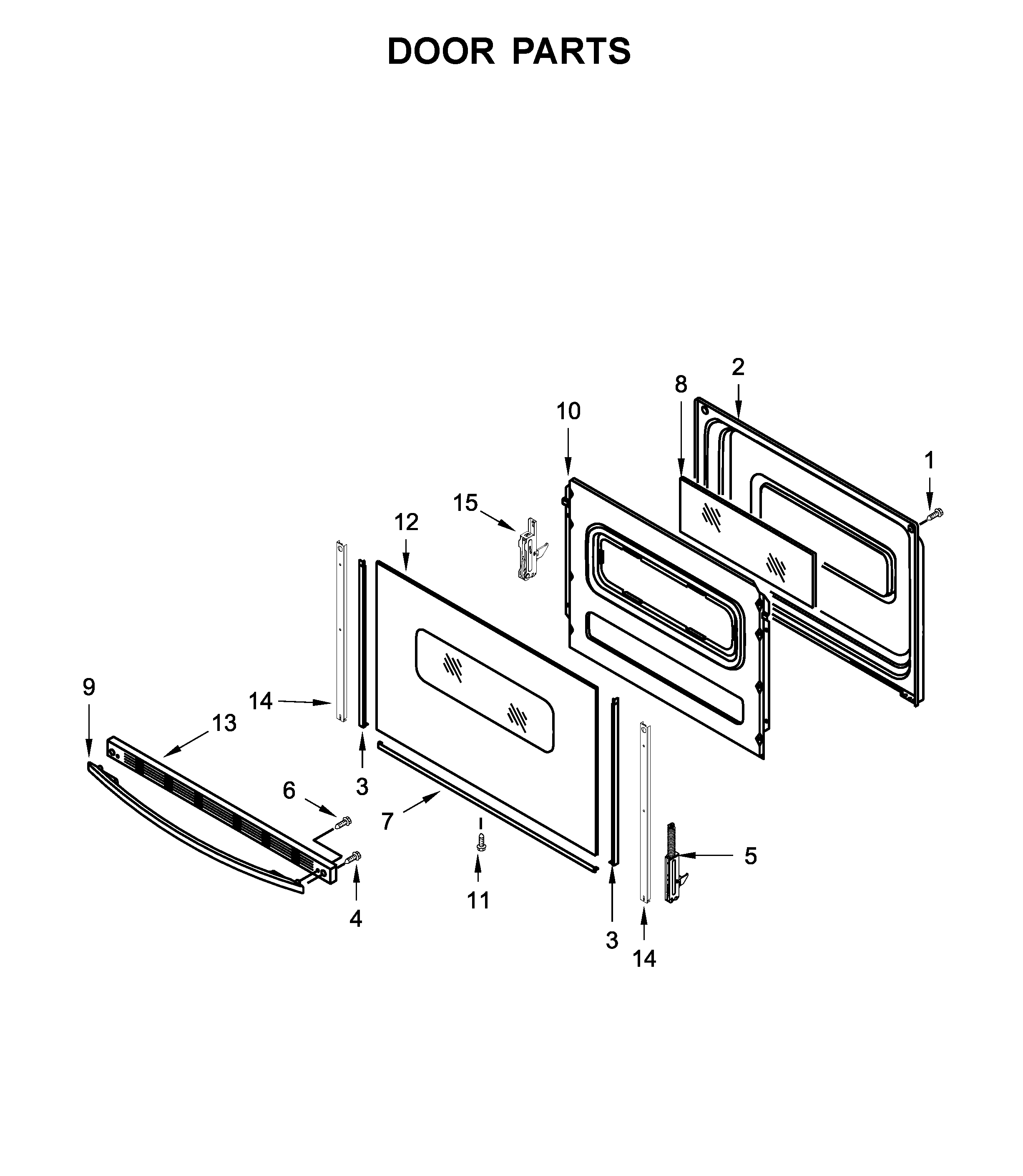 Whirlpool YWFC150M0EW2 door parts diagram