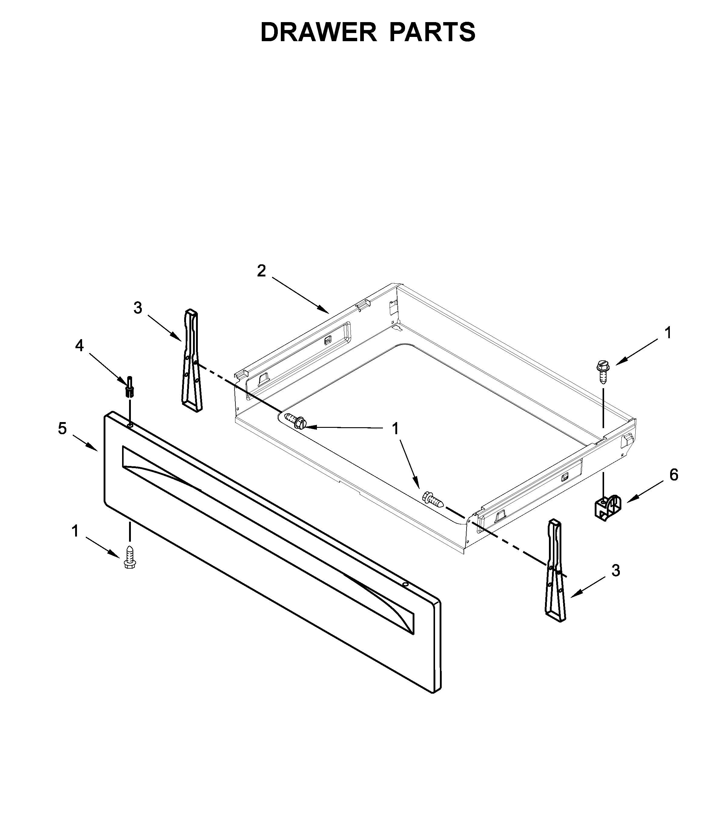 Whirlpool YWFC150M0EW2 drawer parts diagram