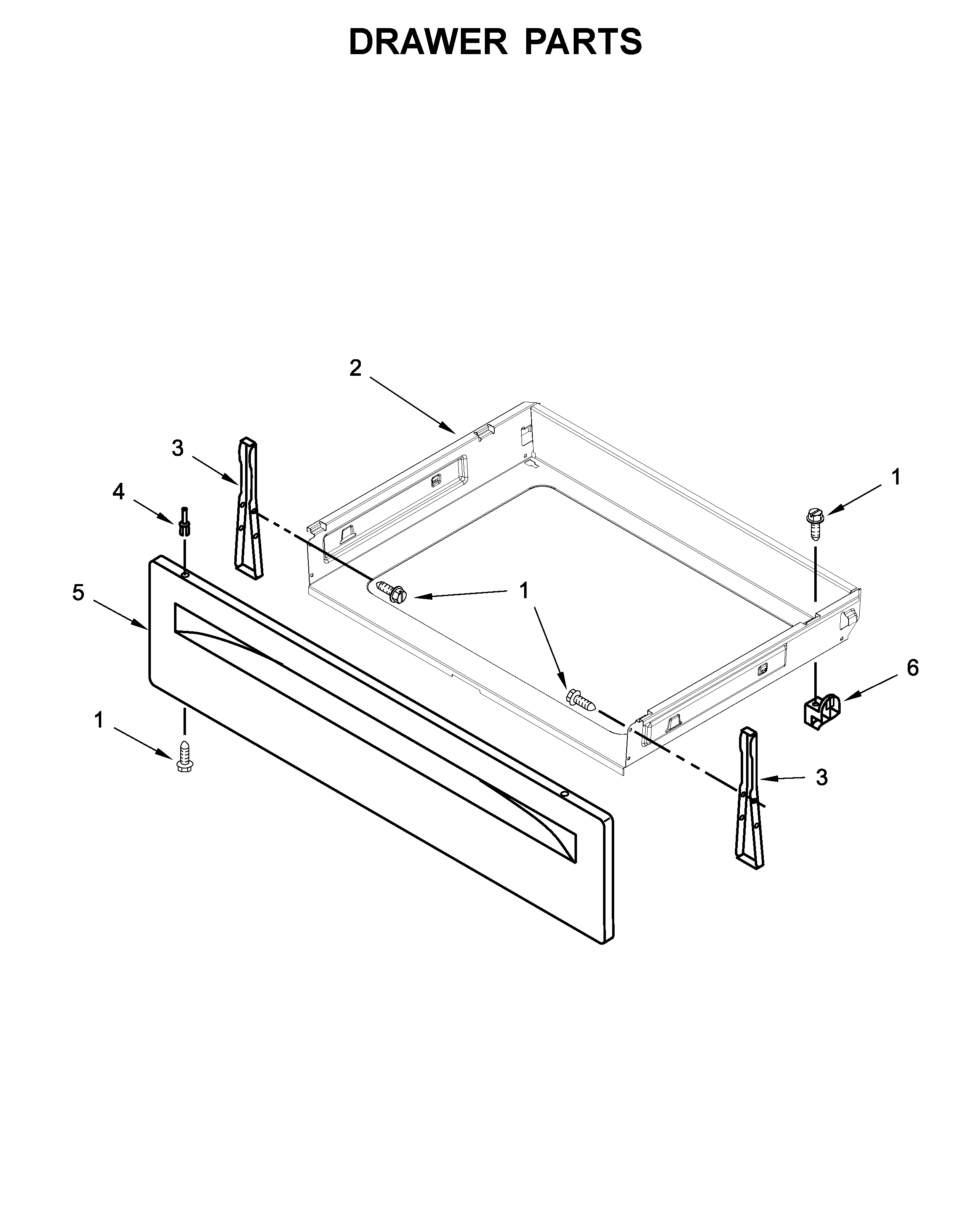 Whirlpool WEC310S0FB2 drawer parts diagram