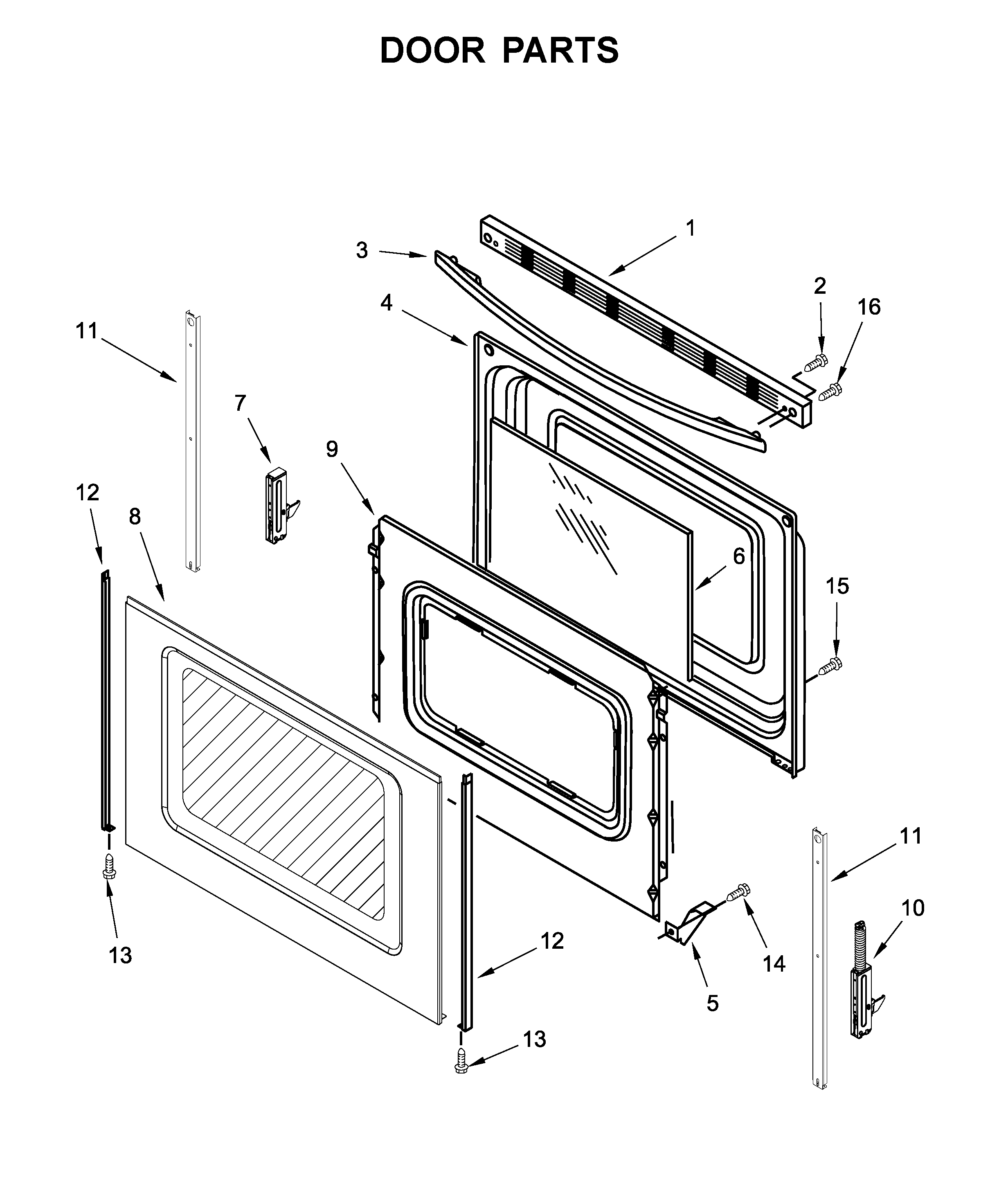 Amana YACR4303MFS2 door parts diagram