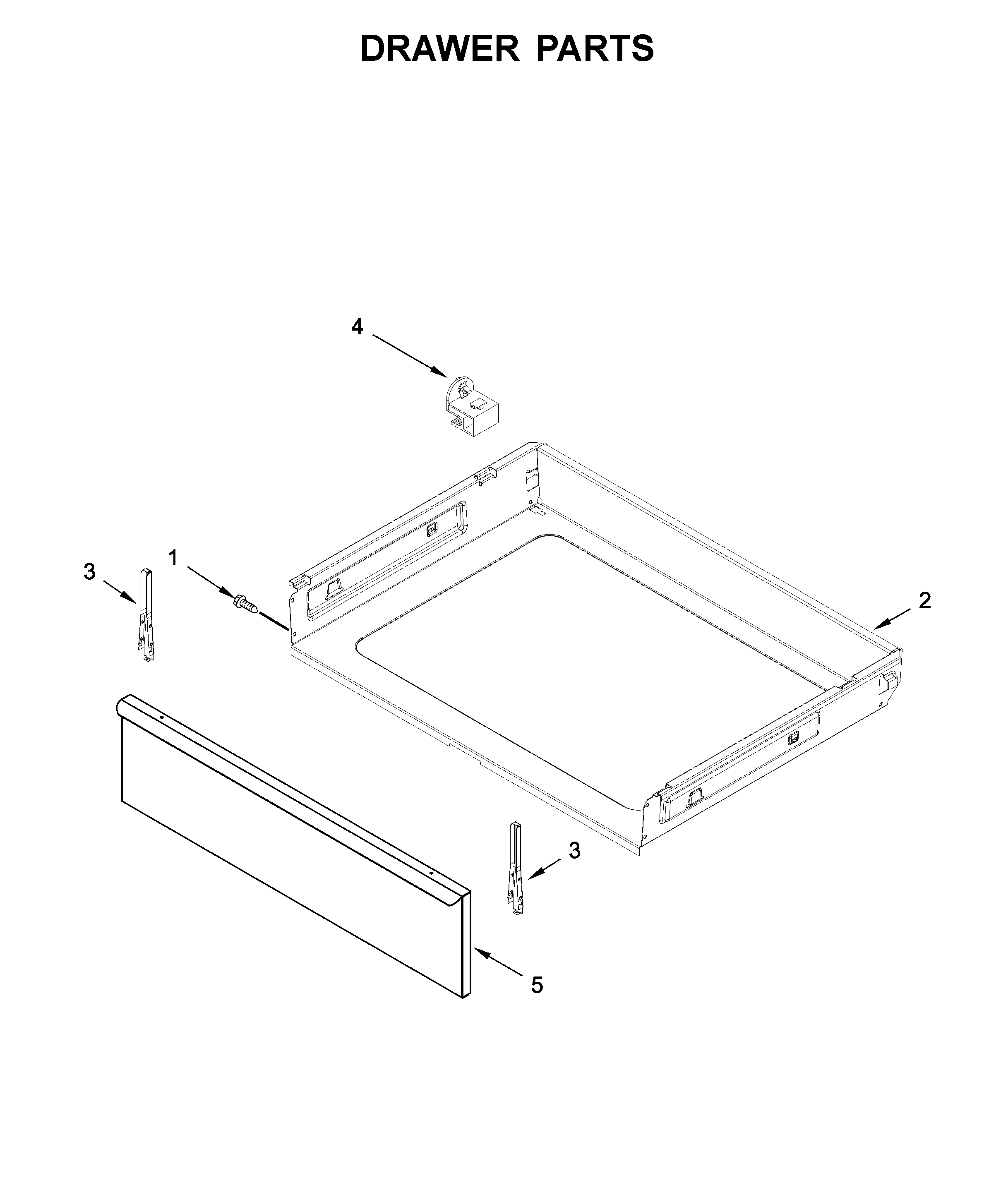 Amana YACR4303MFS2 drawer parts diagram