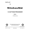 KitchenAid KFP740CR1 cover sheet diagram