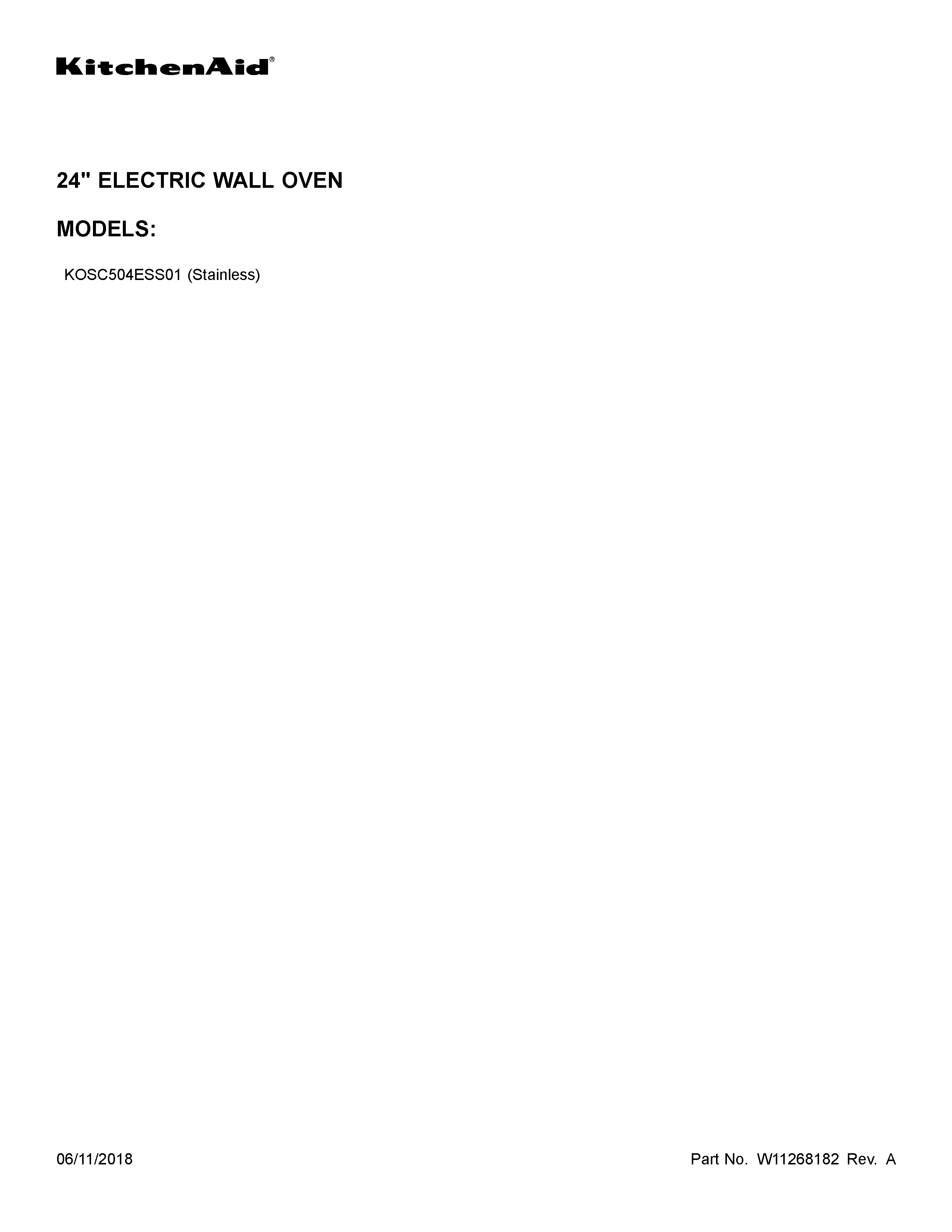 KitchenAid KOSC504ESS01 cover sheet diagram