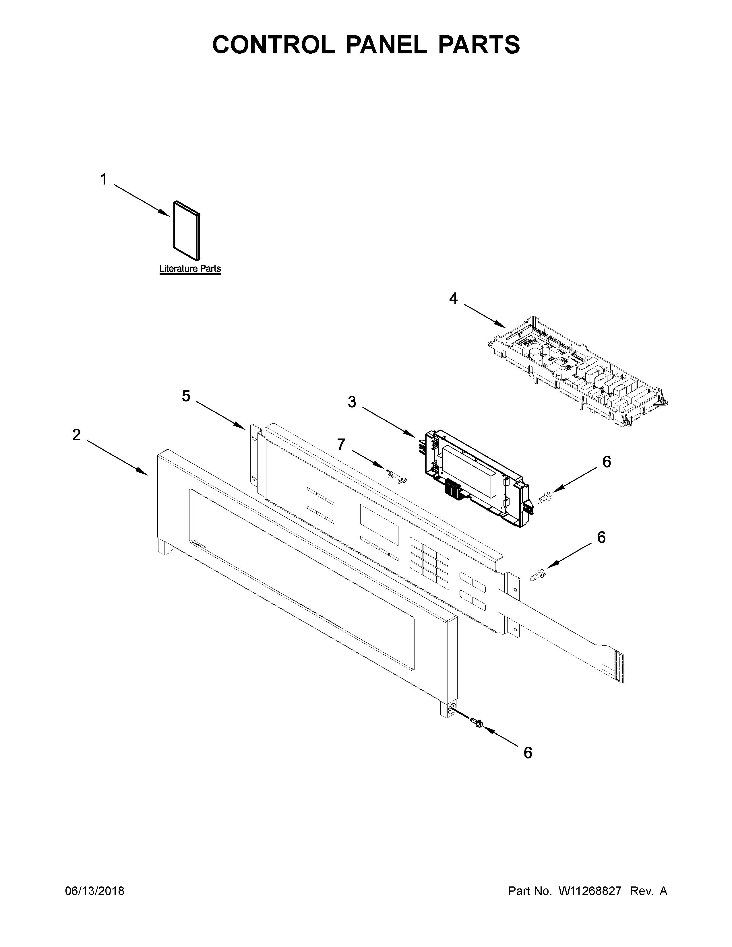 KitchenAid KODC304ESS01 control panel parts diagram