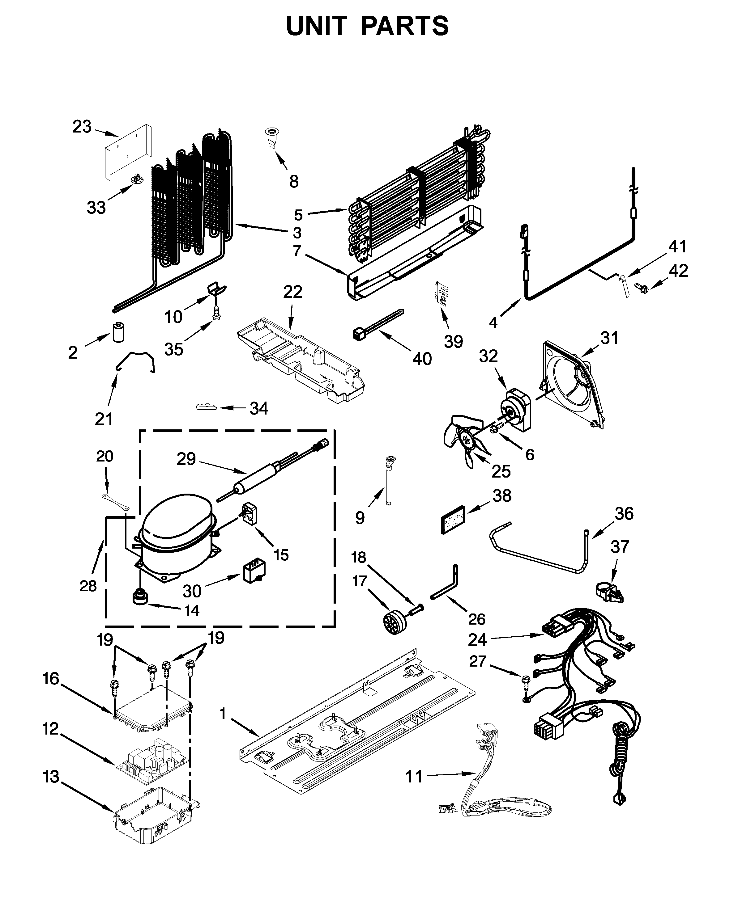 Whirlpool WRF560SMYM05 unit parts diagram