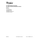 Whirlpool WFG515S0EB1 cover sheet diagram