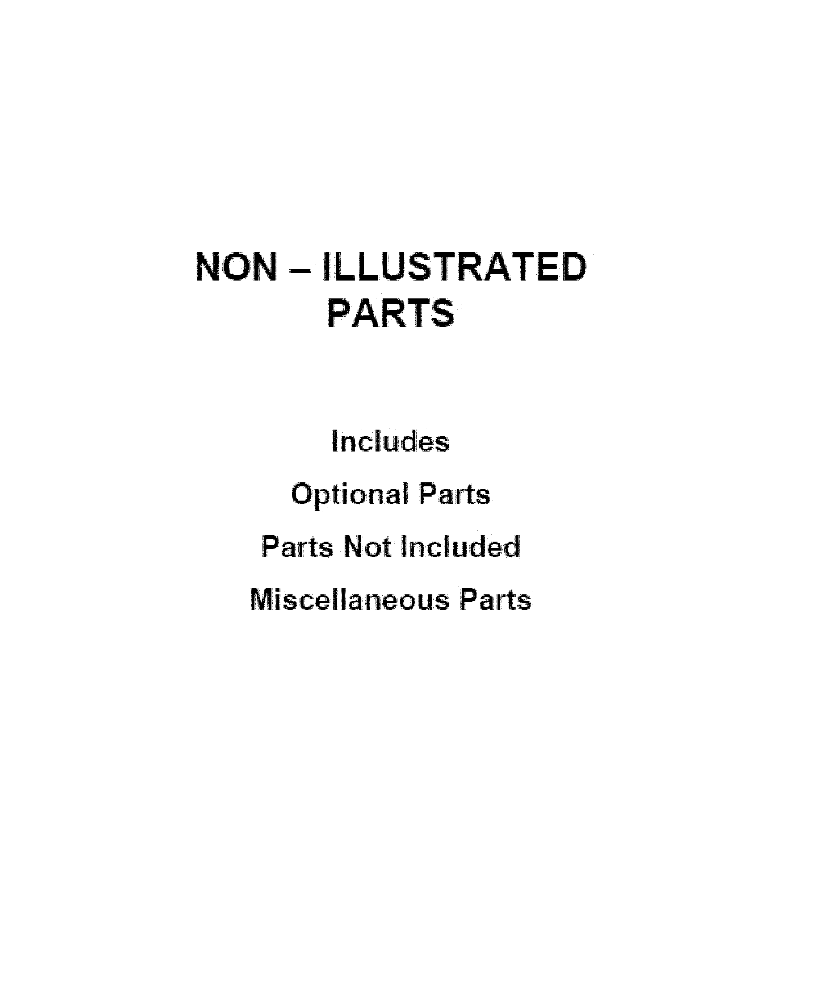 Whirlpool WFG515S0ES1 optional parts (not included) diagram