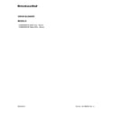 KitchenAid 7KSB6060MFG0 cover sheet diagram