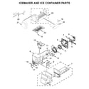 Whirlpool WRF555SDFZ08 icemaker & ice container parts diagram