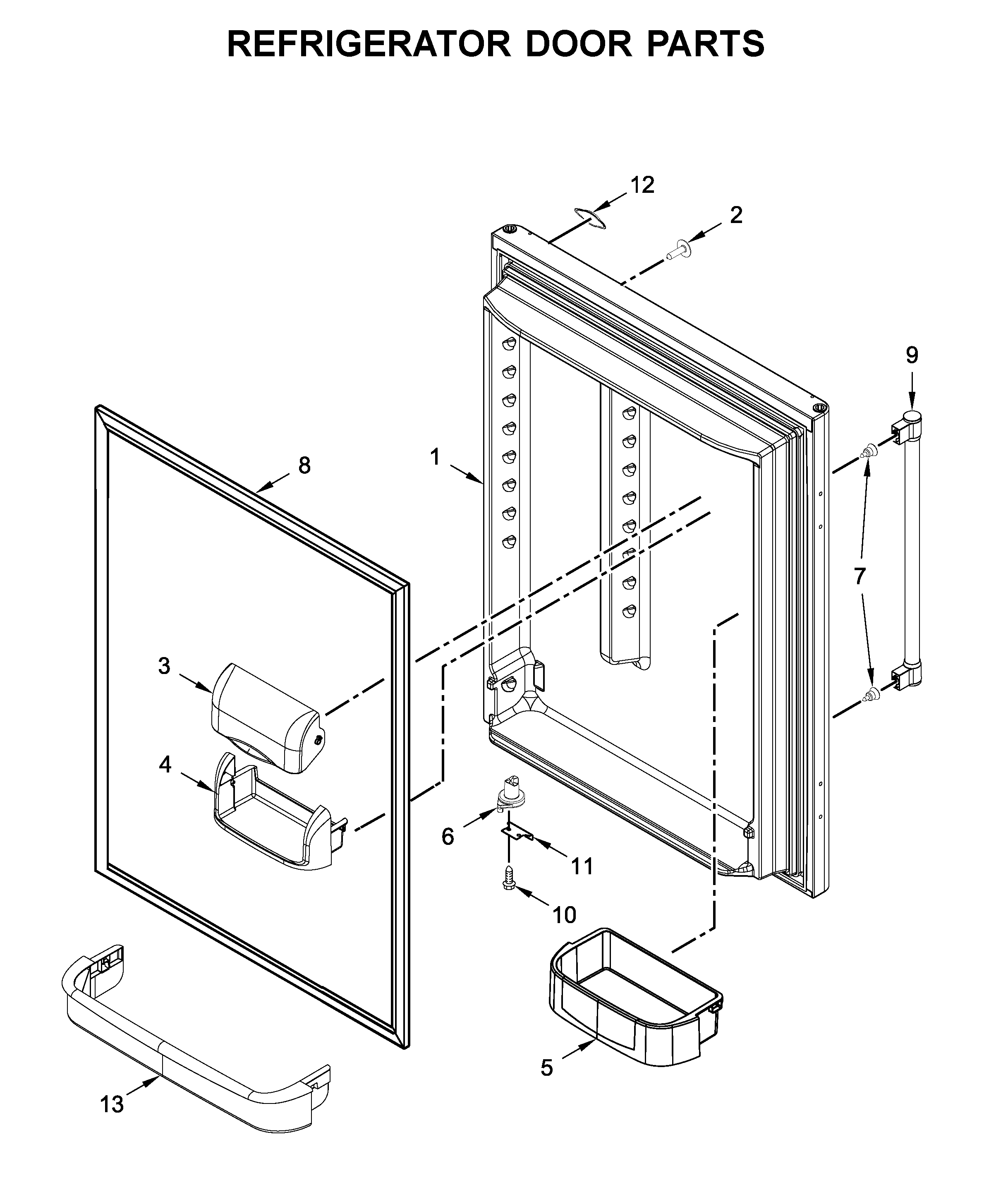 Maytag MBF1958FEZ02 refrigerator door parts diagram