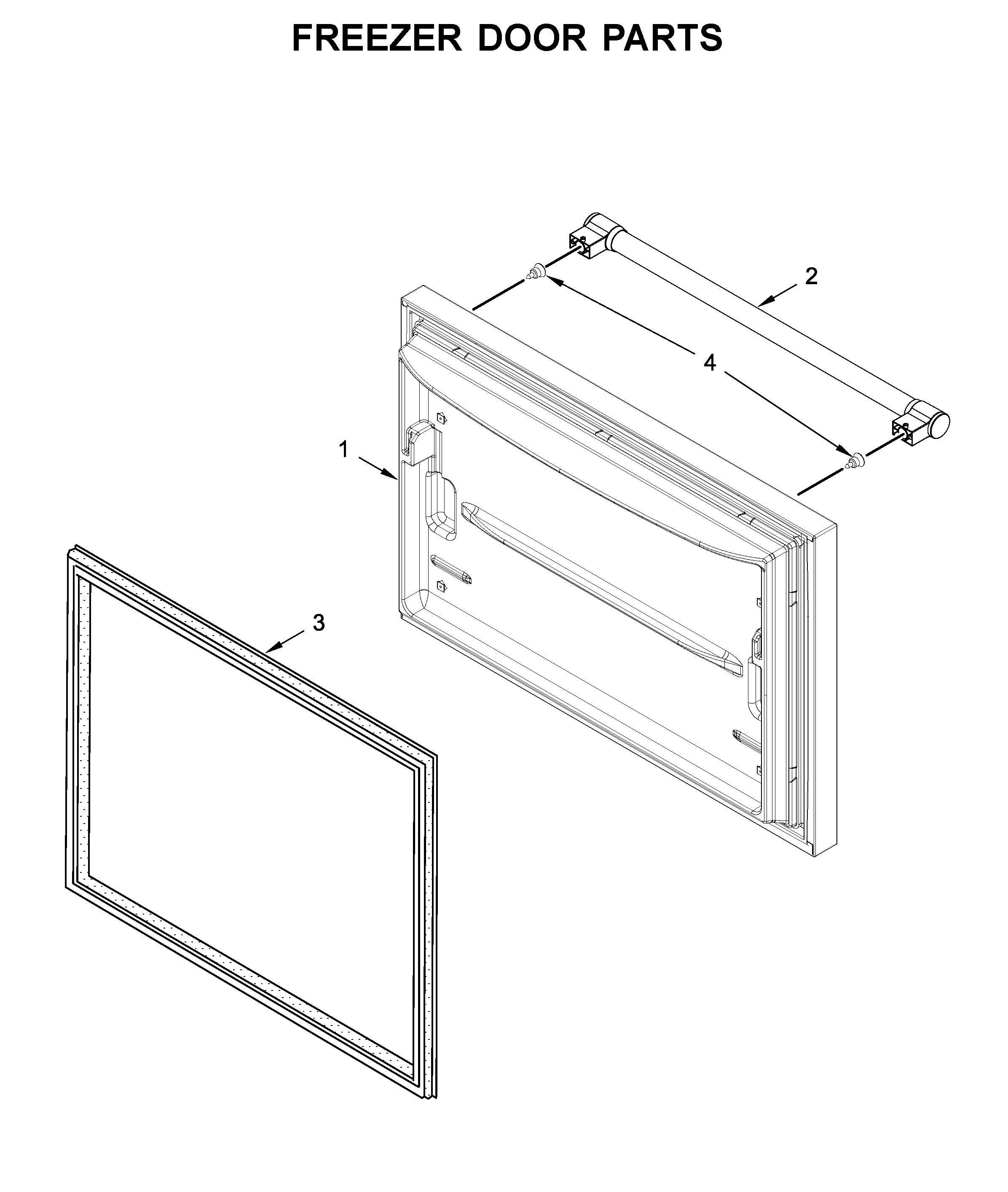 Maytag MBF1958FEZ02 freezer door parts diagram