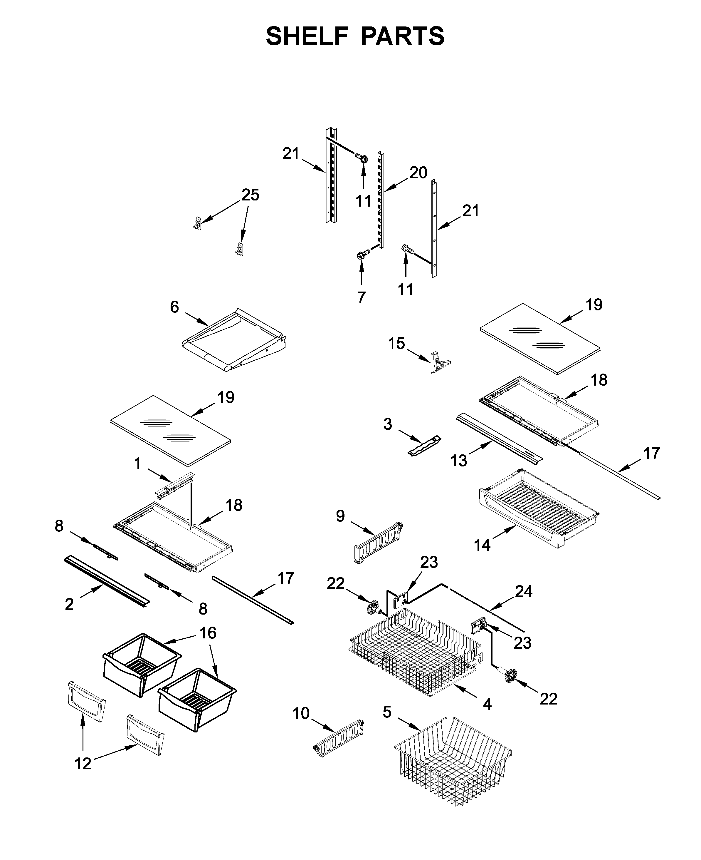 Maytag MBR1957FEZ02 shelf parts diagram