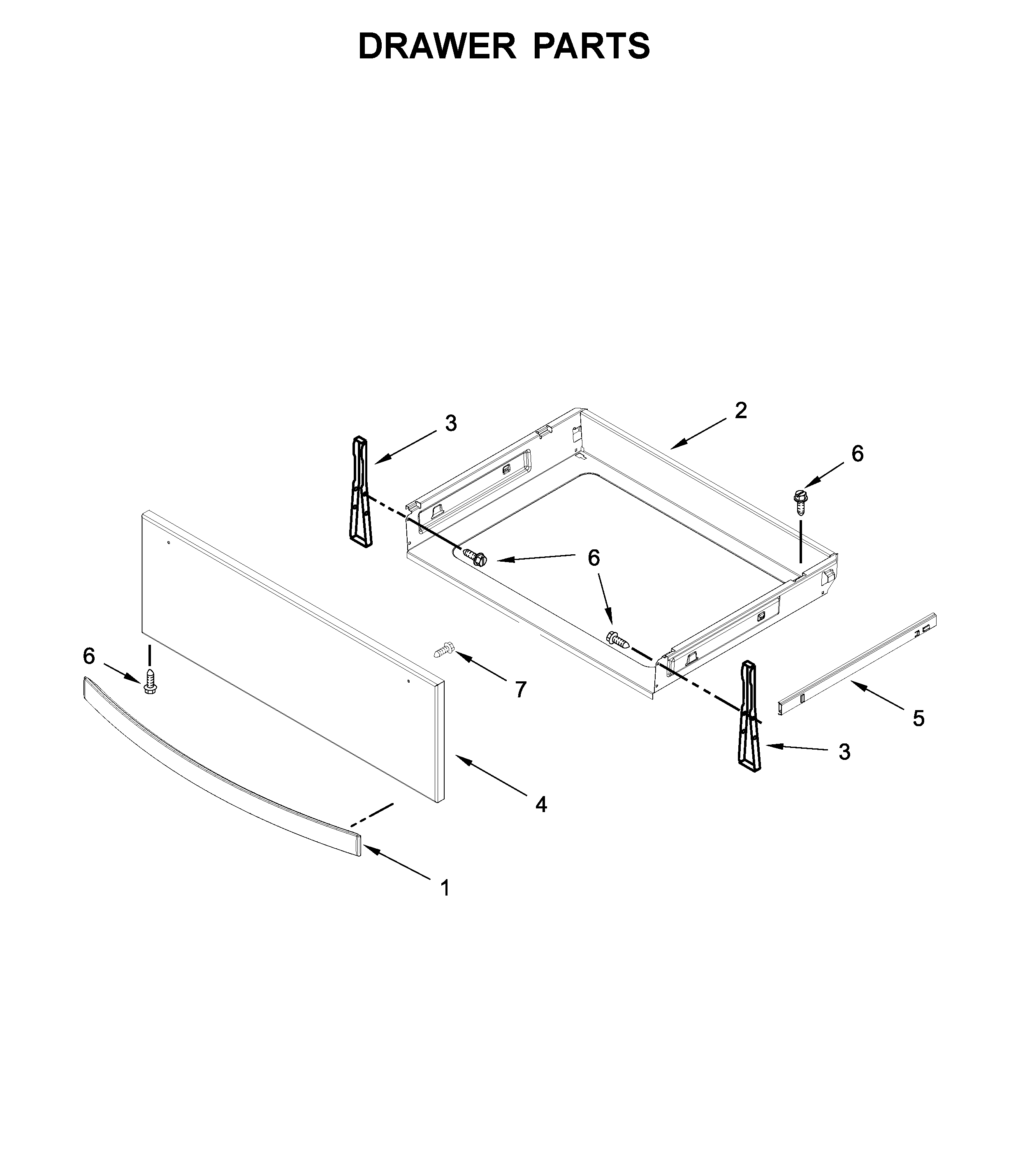 Whirlpool WEE750H0HB1 drawer parts diagram