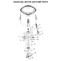 Whirlpool WTW4955HW1 gearcase, motor and pump parts diagram
