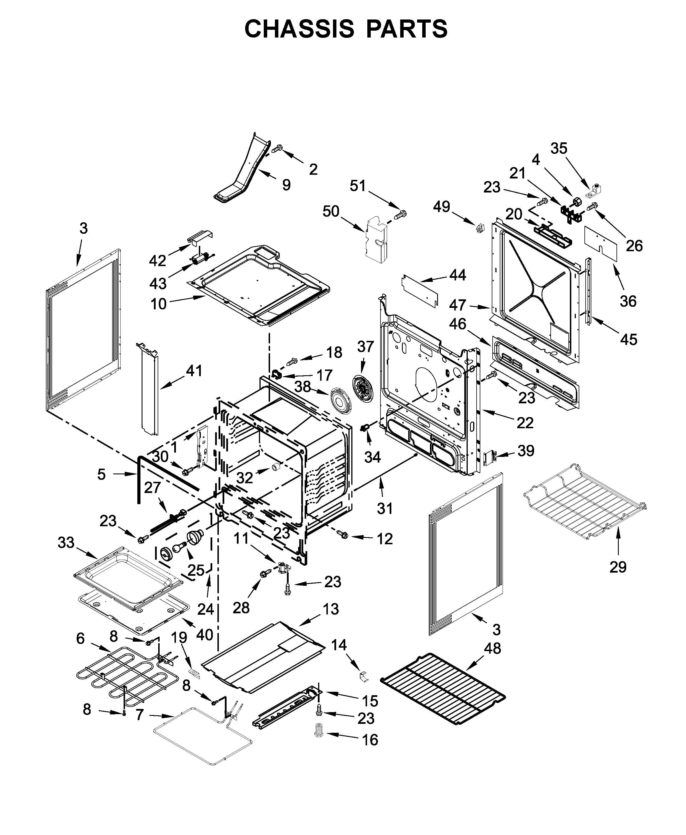 Whirlpool WEEA25H0HN1 chassis parts diagram