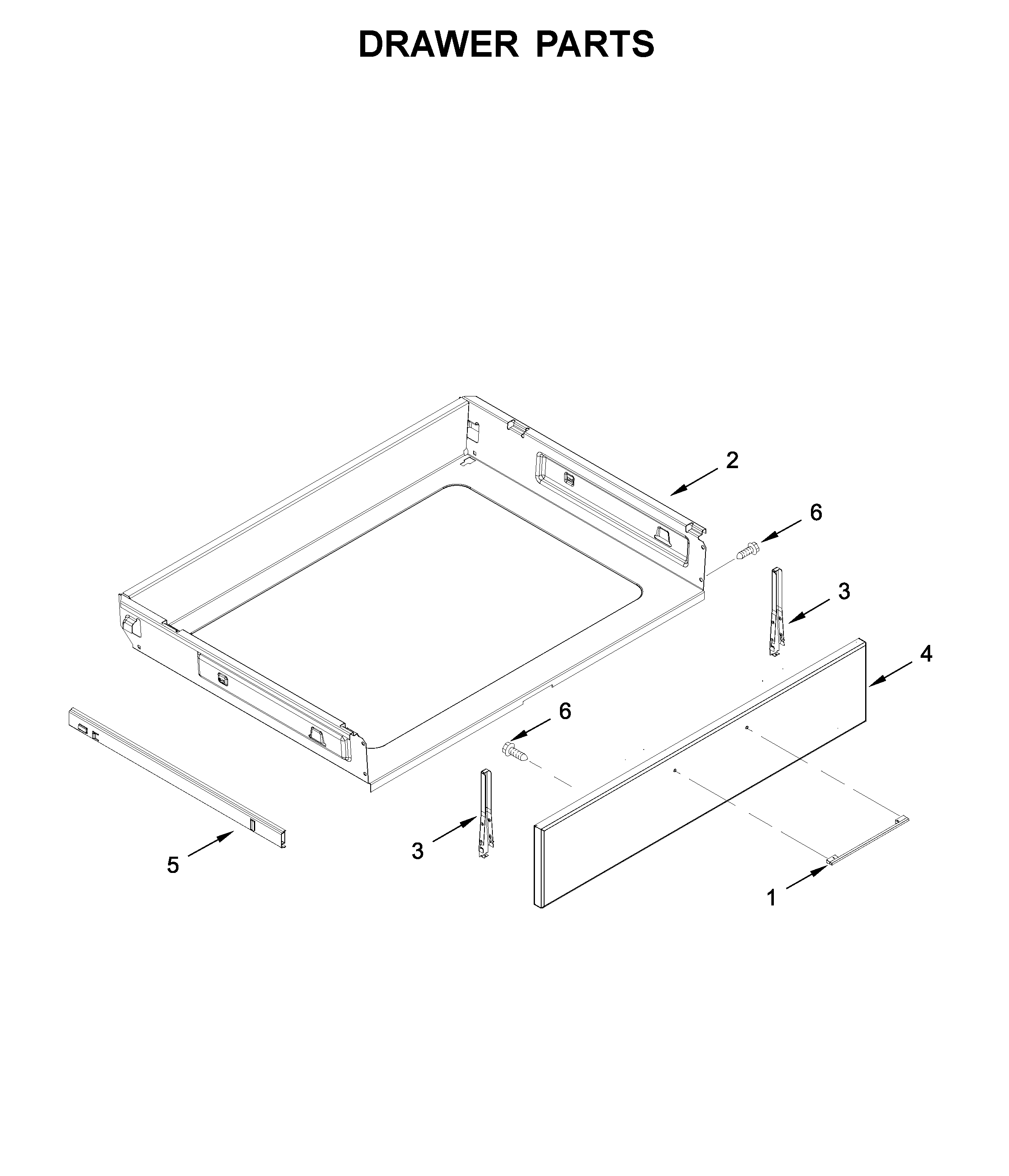 Whirlpool WEEA25H0HN1 drawer parts diagram