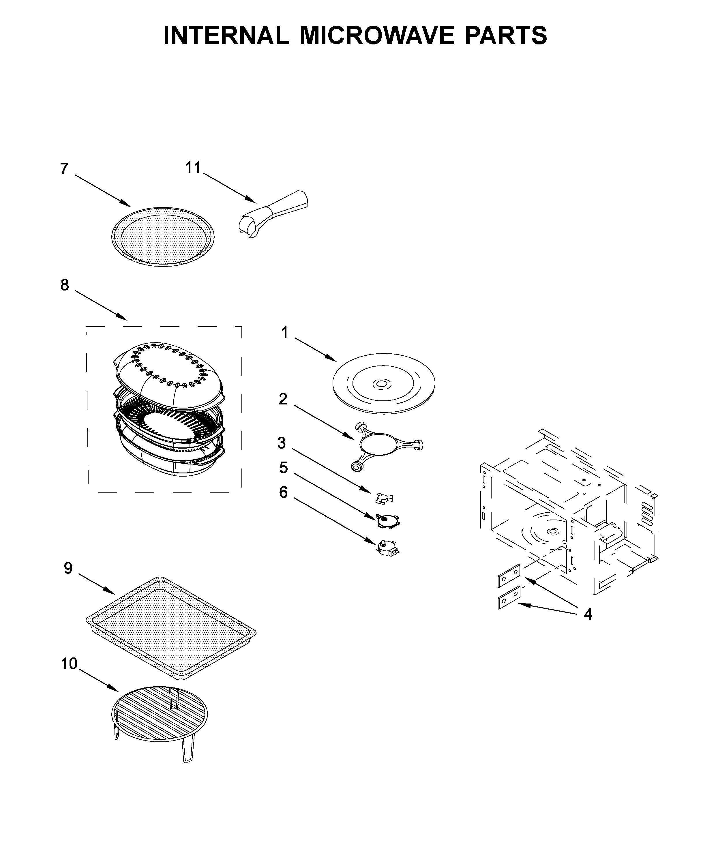 Maytag MMW9730FZ03 internal microwave parts diagram