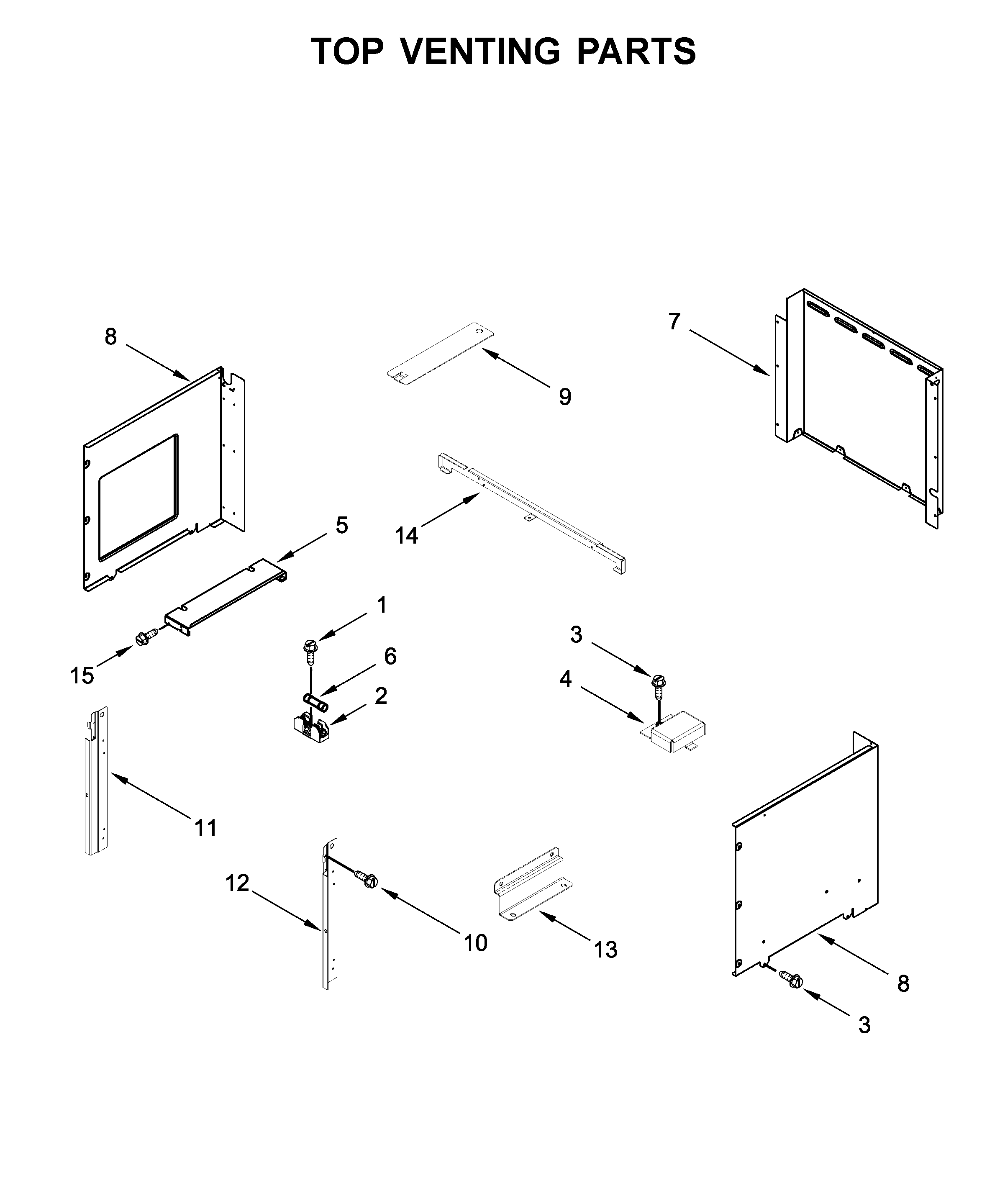 Maytag MMW9730FZ03 top venting parts diagram