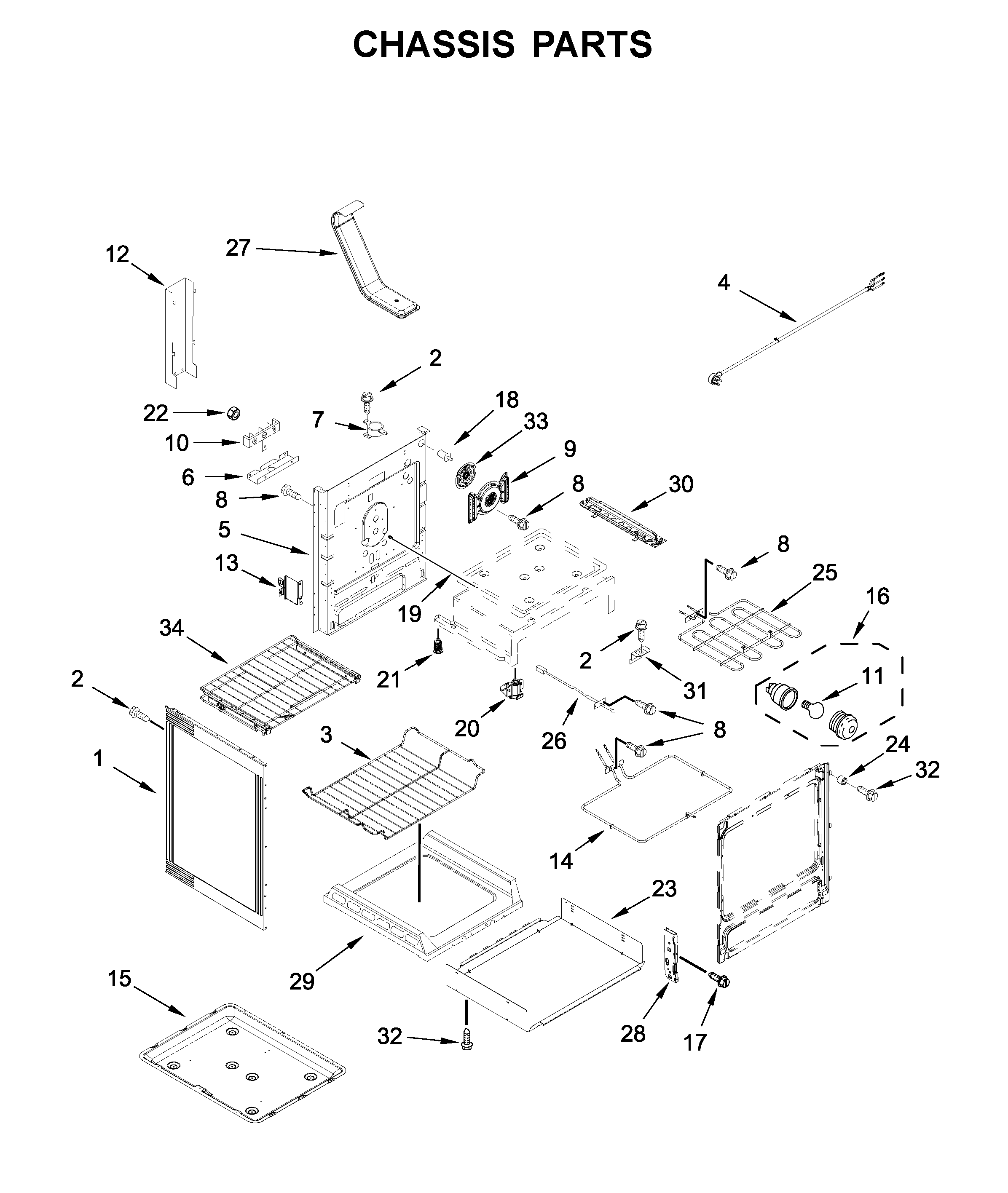KitchenAid YKFEG500ESS0 chassis parts diagram