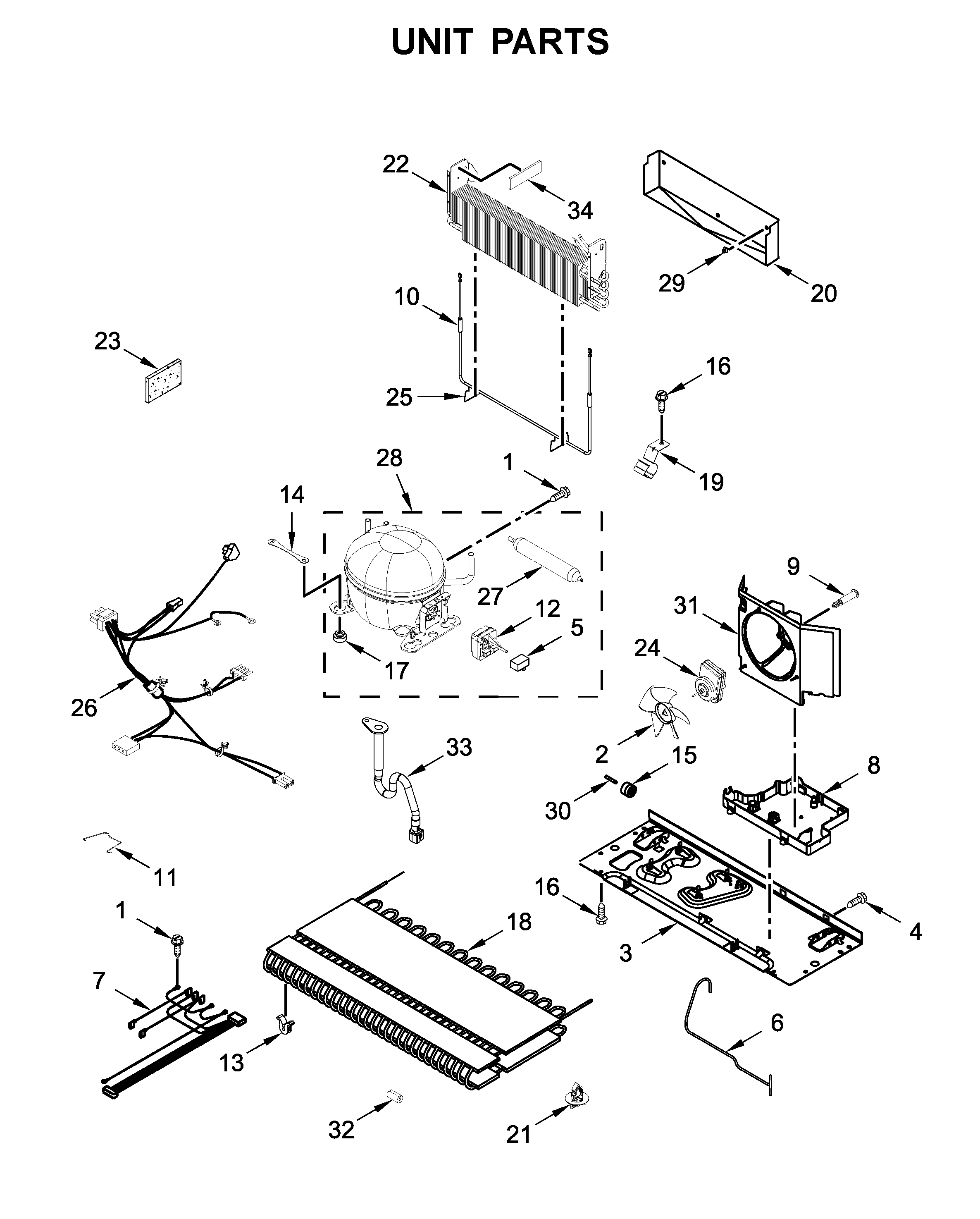 Whirlpool WRF532SNHZ01 unit parts diagram