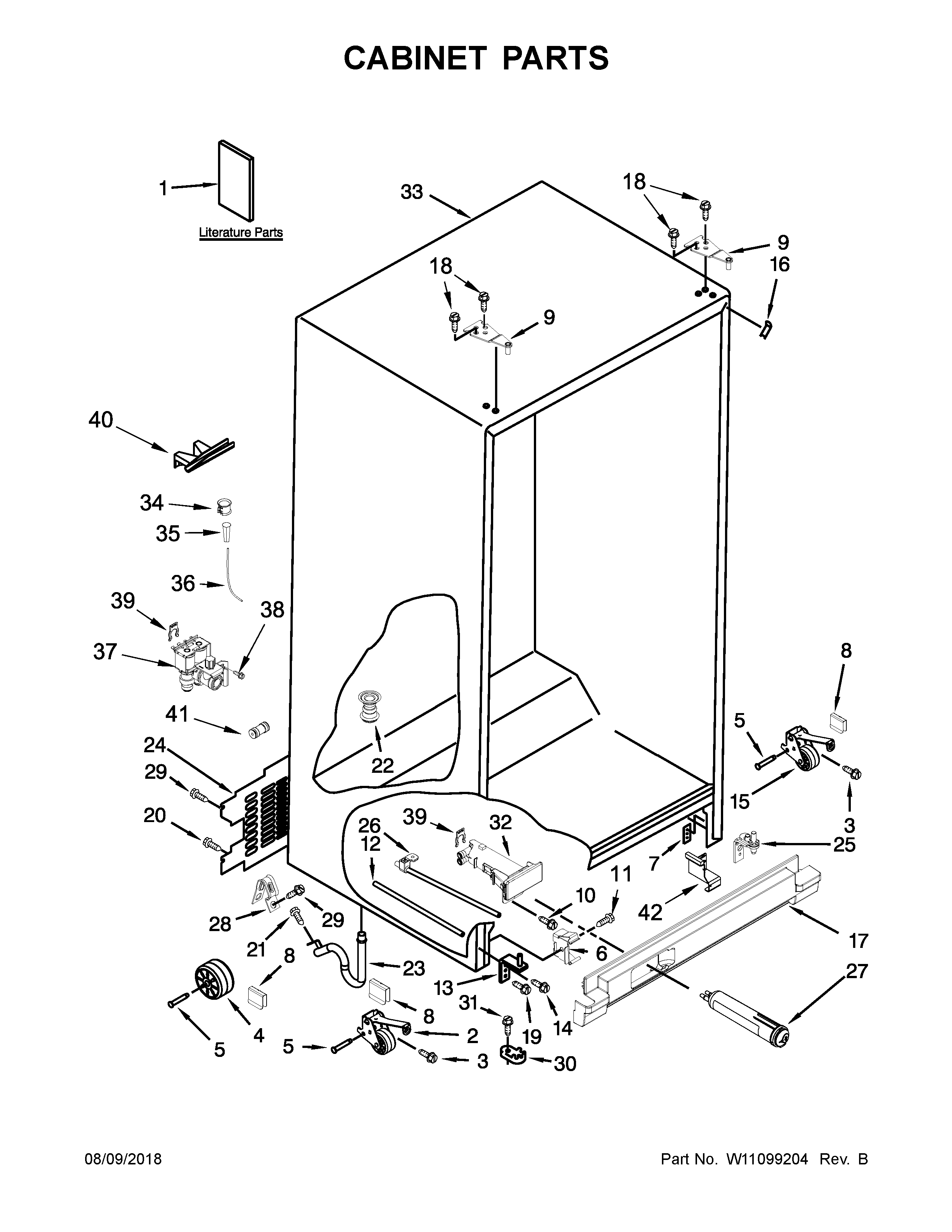 Amana ASI2575FRB00 cabinet parts diagram
