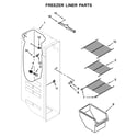 Amana ASI2575FRS00 freezer liner parts diagram