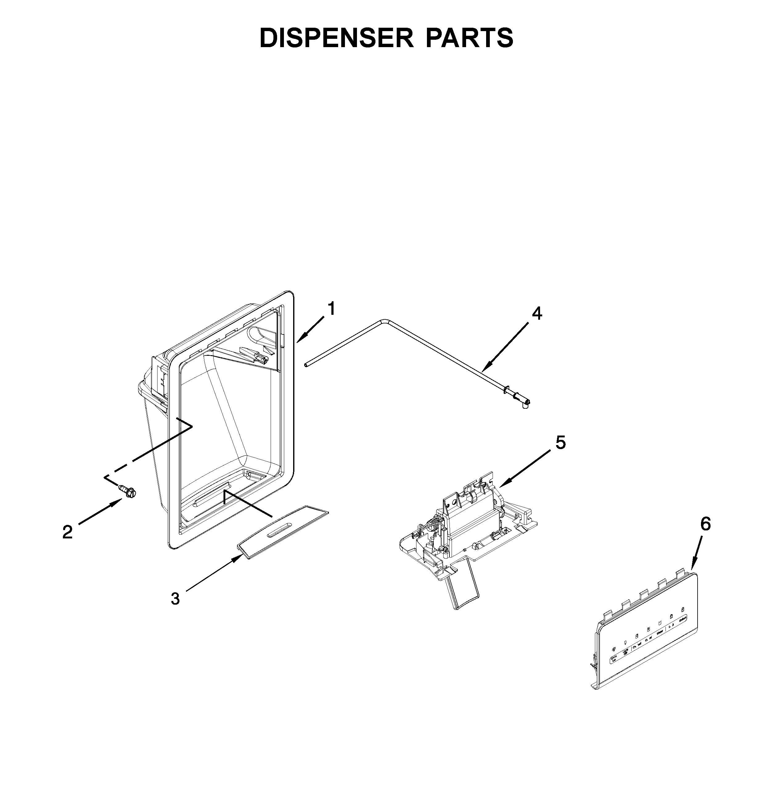Amana ASI2575FRB00 dispenser parts diagram