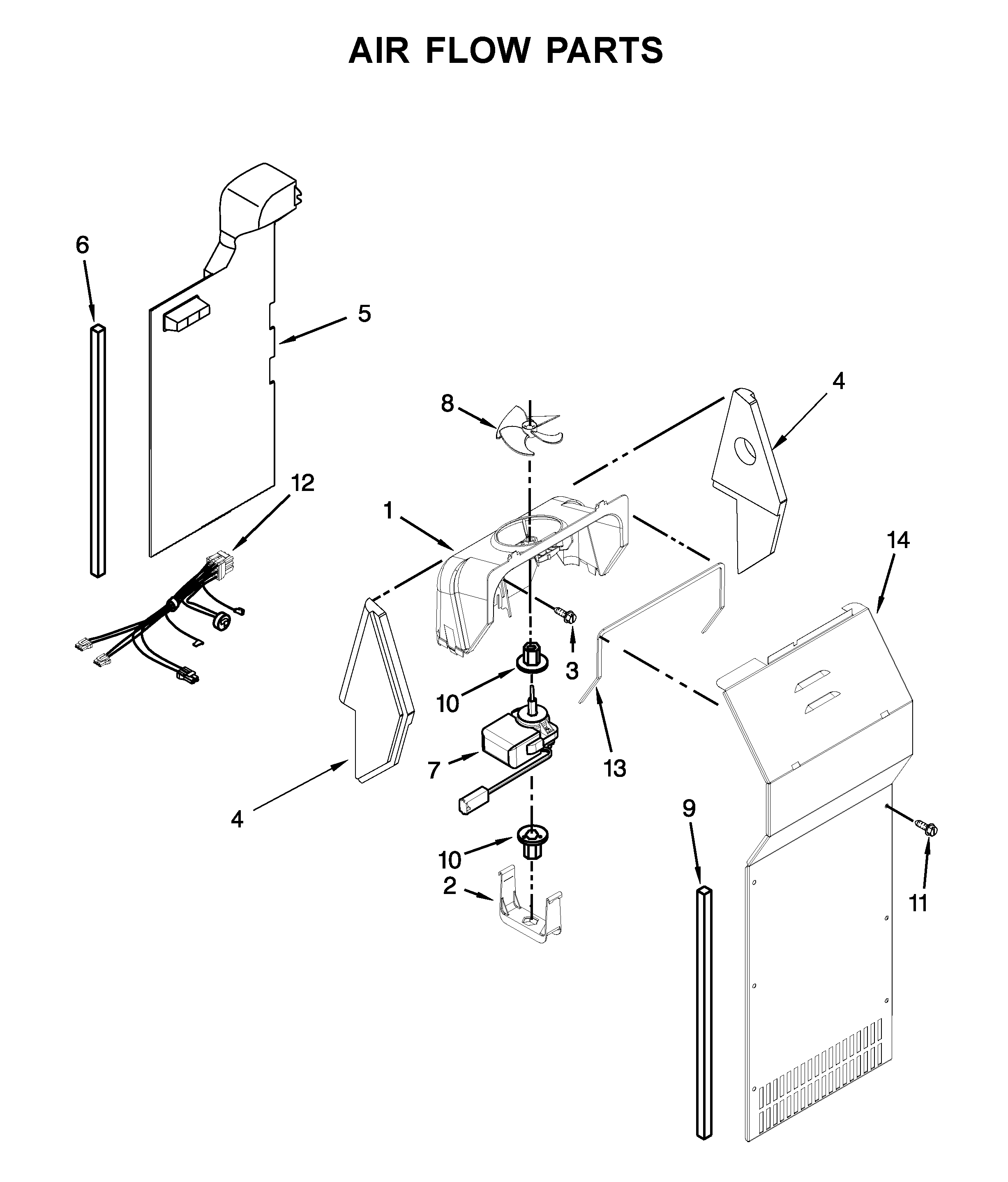 Amana ASI2575FRB00 air flow parts diagram