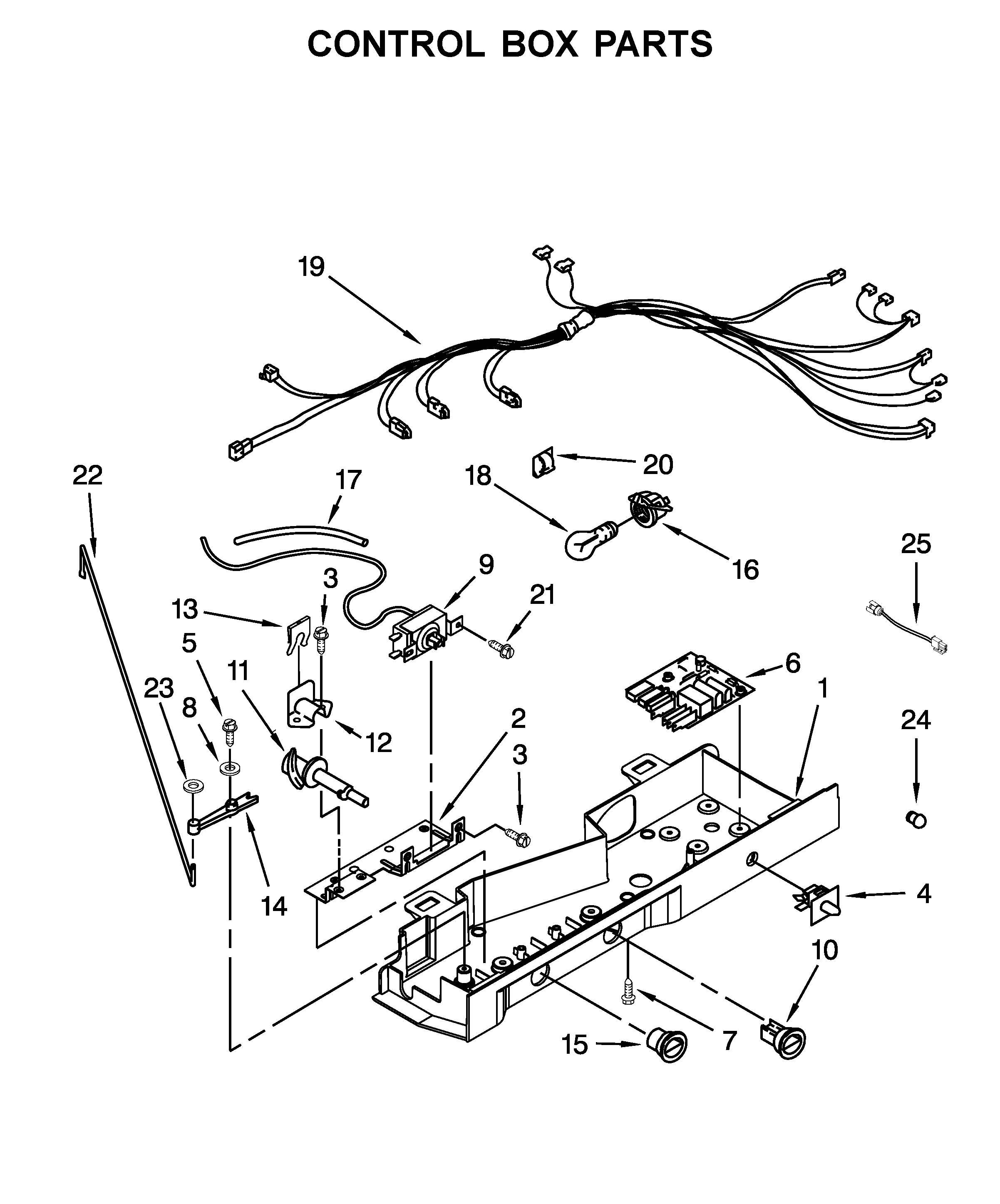 Amana ASI2575FRB00 control box parts diagram