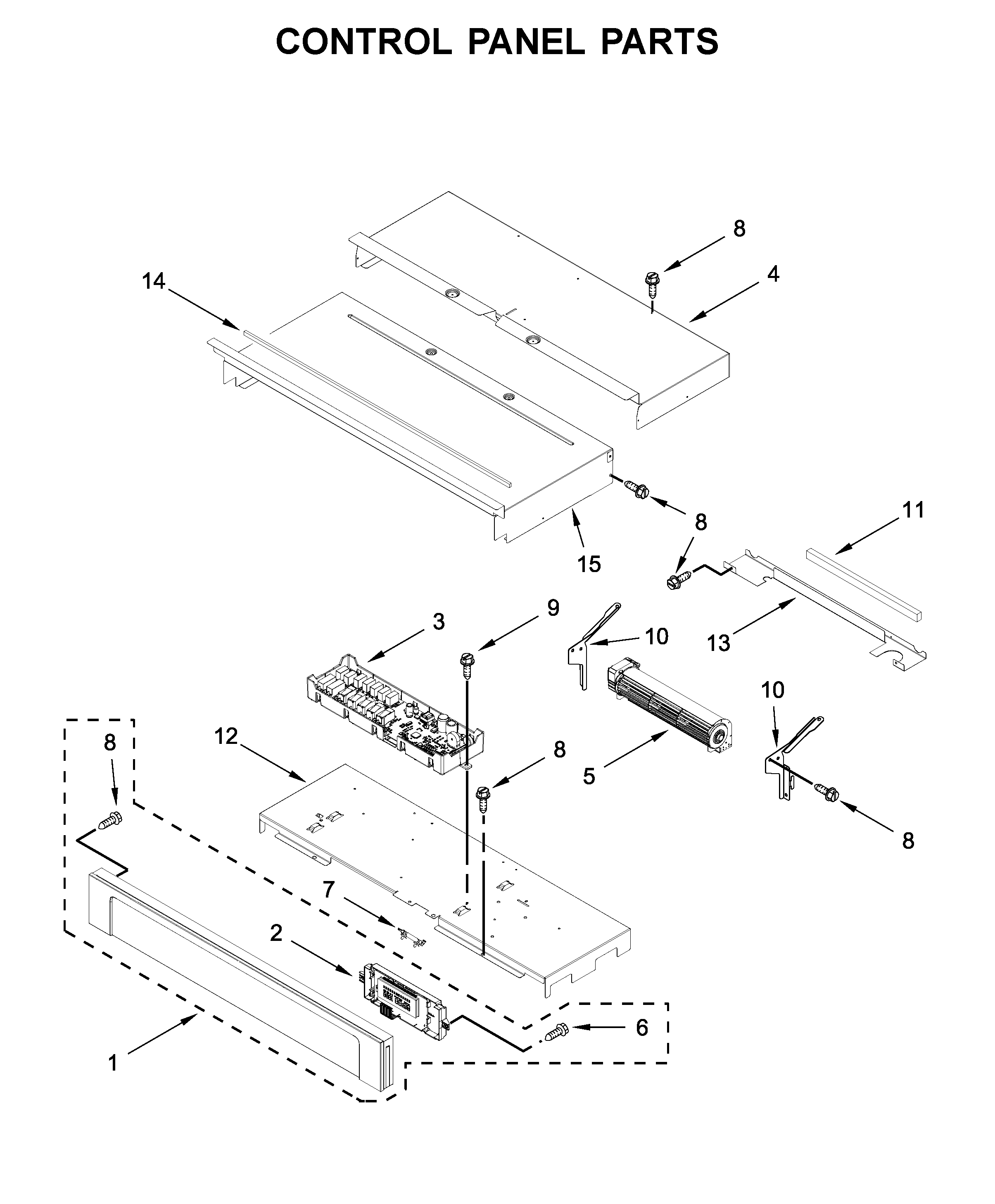 Amana AWO6317SFB02 control panel parts diagram