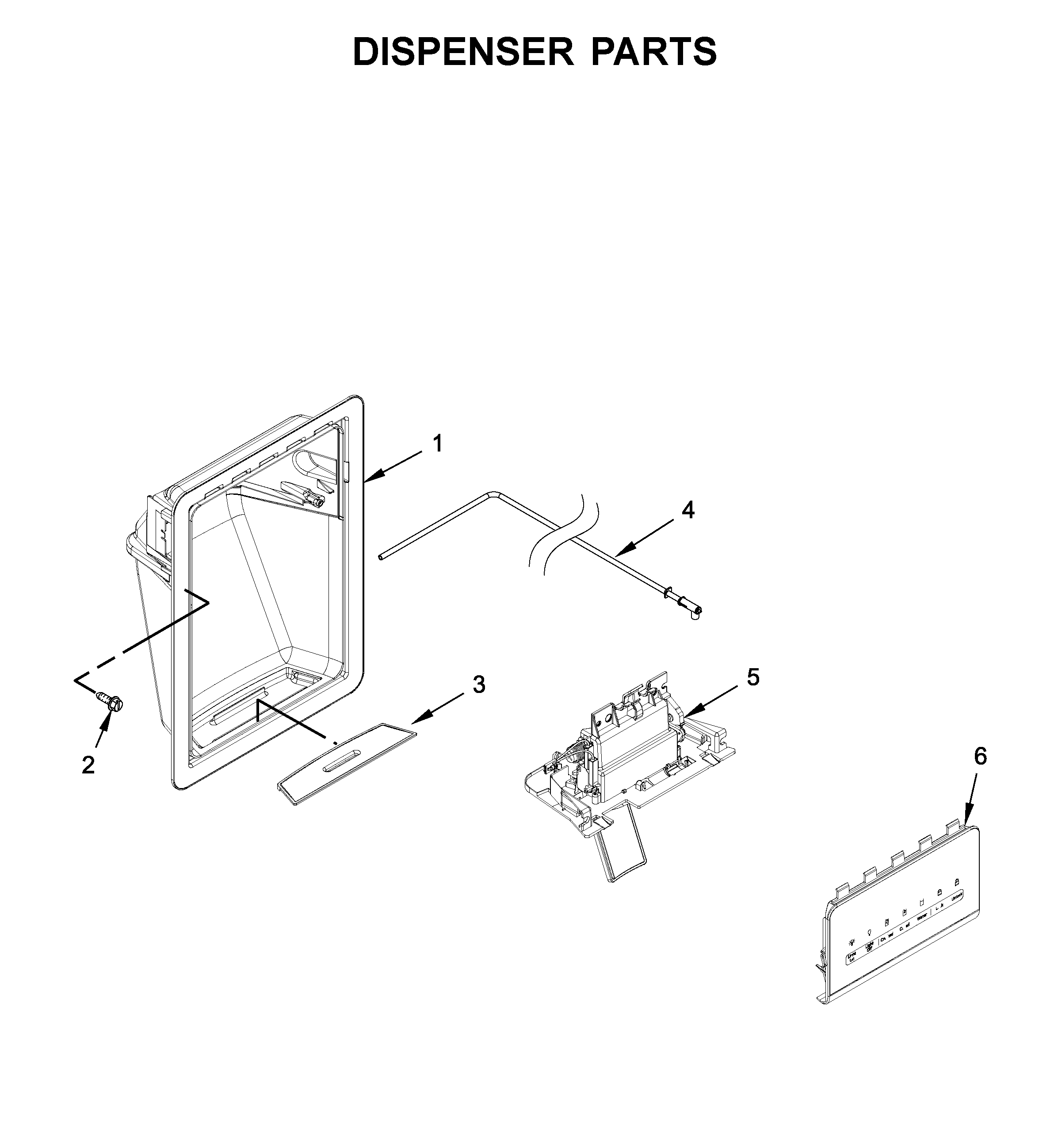 Whirlpool WRS342FIAM00 dispenser parts diagram