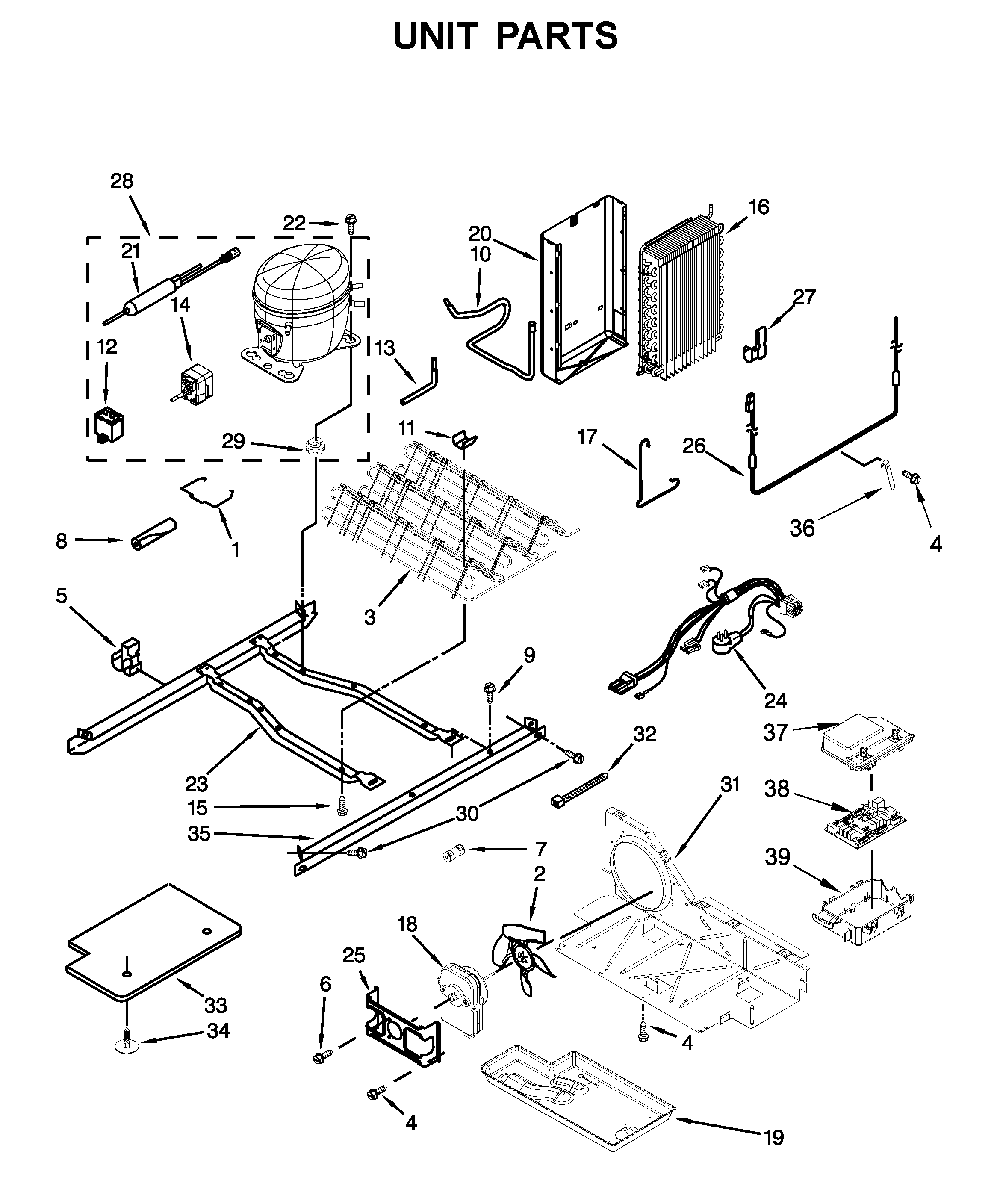 Whirlpool WRS342FIAM00 unit parts diagram