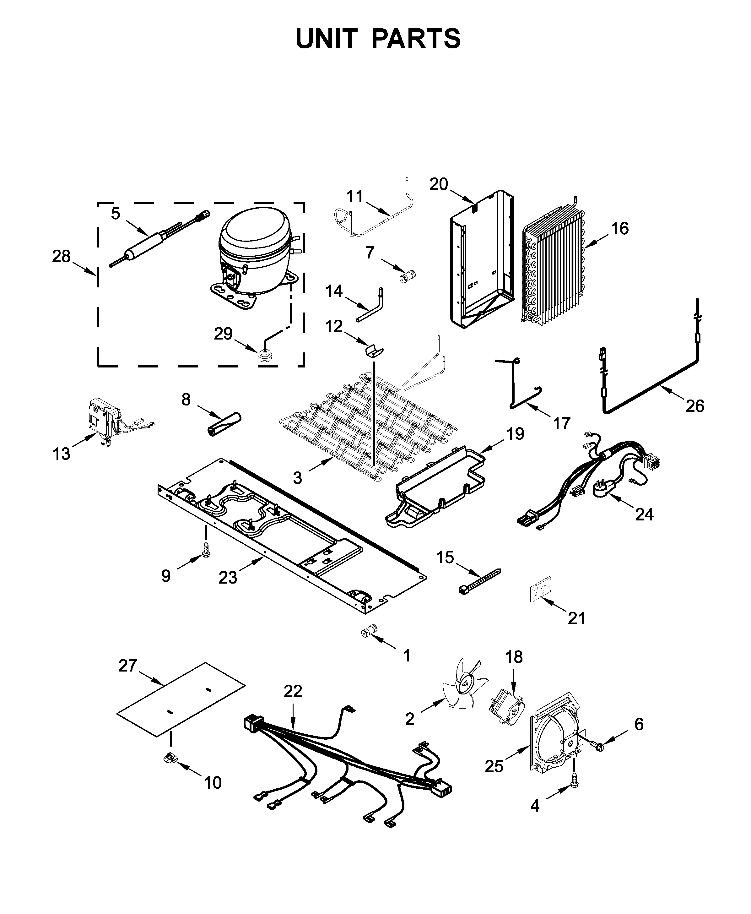 Whirlpool WRSA88FIHN00 unit parts diagram