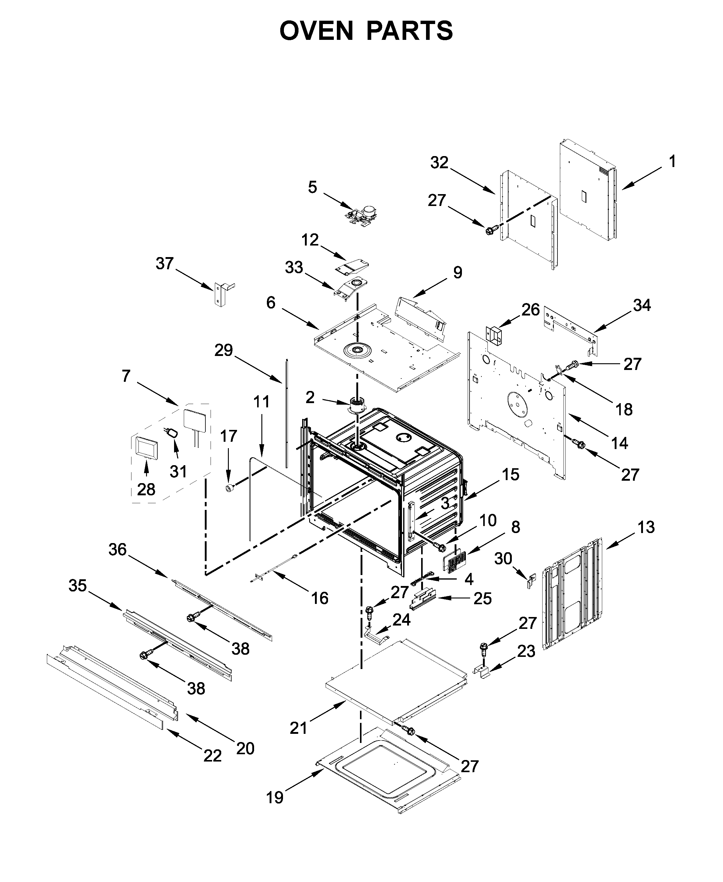 KitchenAid KODE307ESS04 oven parts diagram
