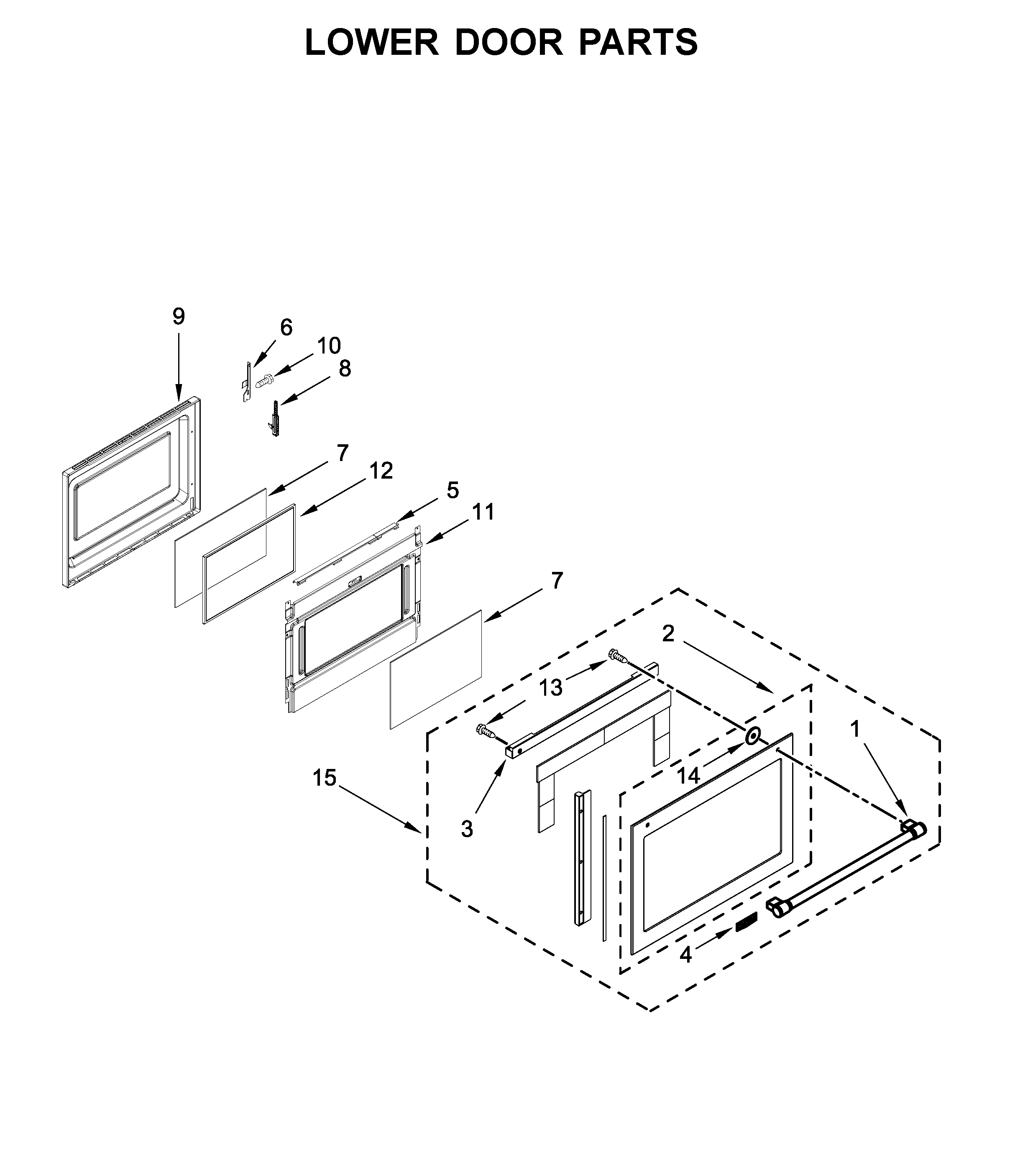 Maytag YMET8800FZ01 lower door parts diagram
