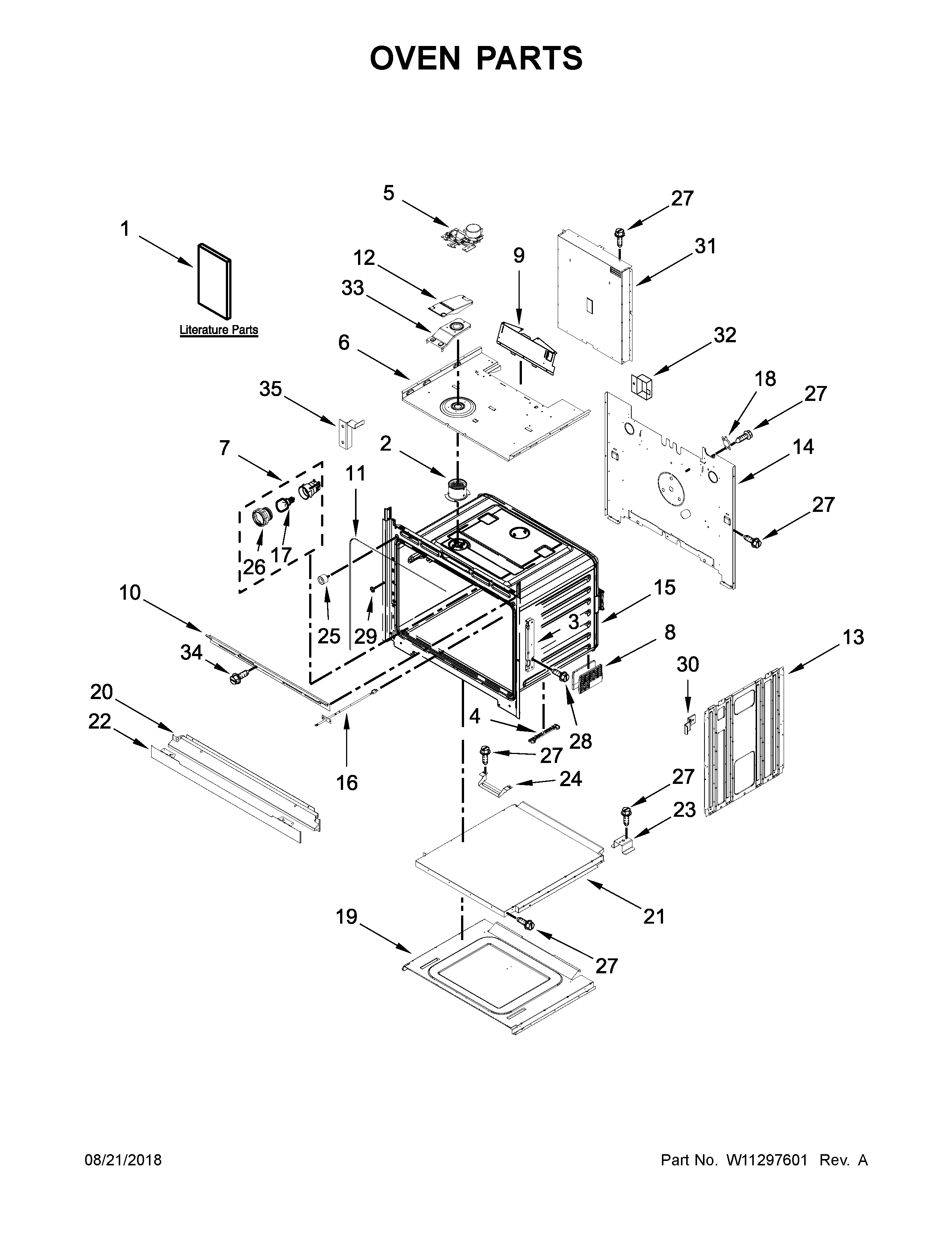 Amana AWO6313SFW02 oven parts diagram