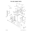 Whirlpool WTW7500GC2 top and cabinet parts diagram