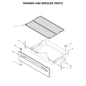 Amana ACR2303MFW3 drawer and broiler parts diagram
