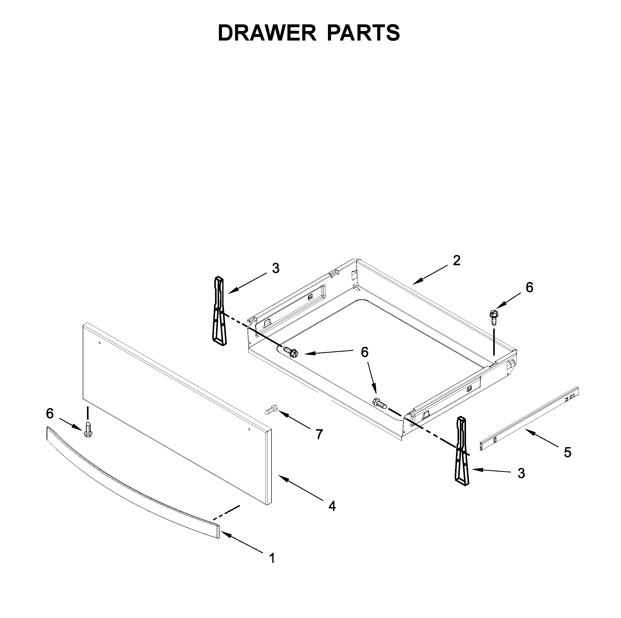 Whirlpool WEE750H0HV0 drawer parts diagram