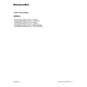 KitchenAid 5KCF0201BBK0 cover sheet diagram