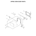 Whirlpool WOD77EC0HW01 upper oven door parts diagram