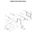 Whirlpool WOD77EC0HW01 lower oven door parts diagram