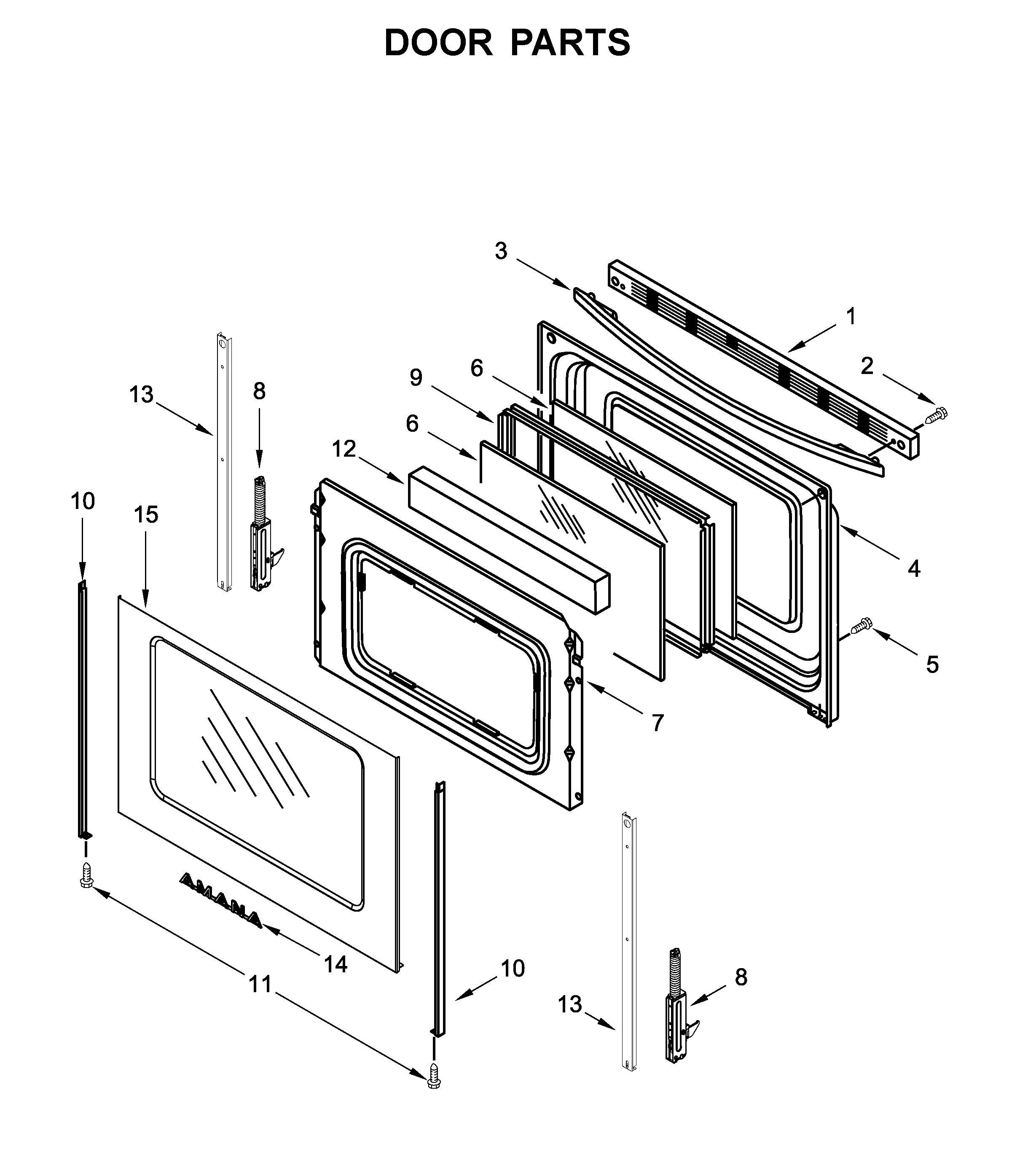 Amana AER6603SFS2 door parts diagram
