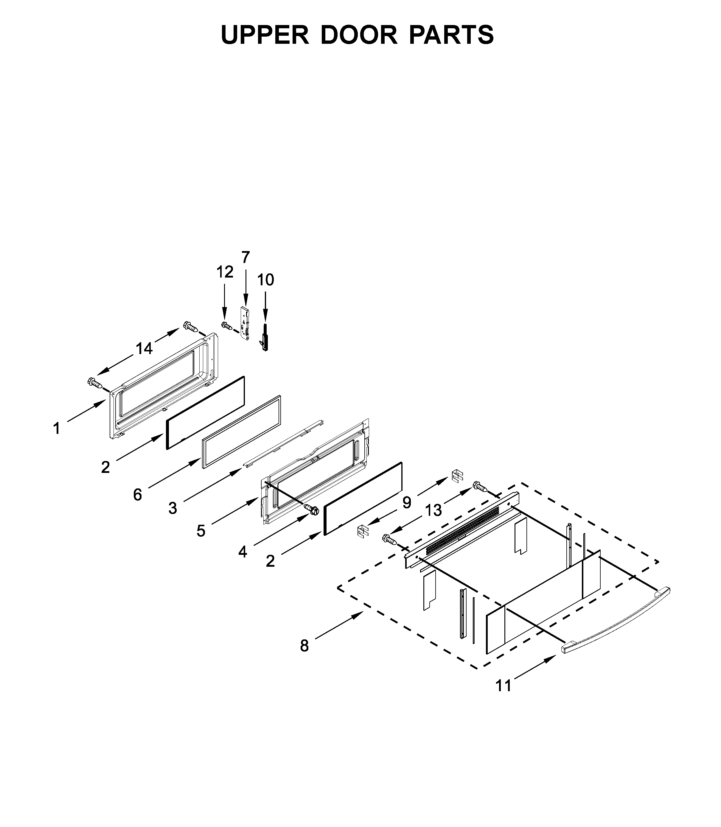 Ikea IES900DS04 upper door parts diagram