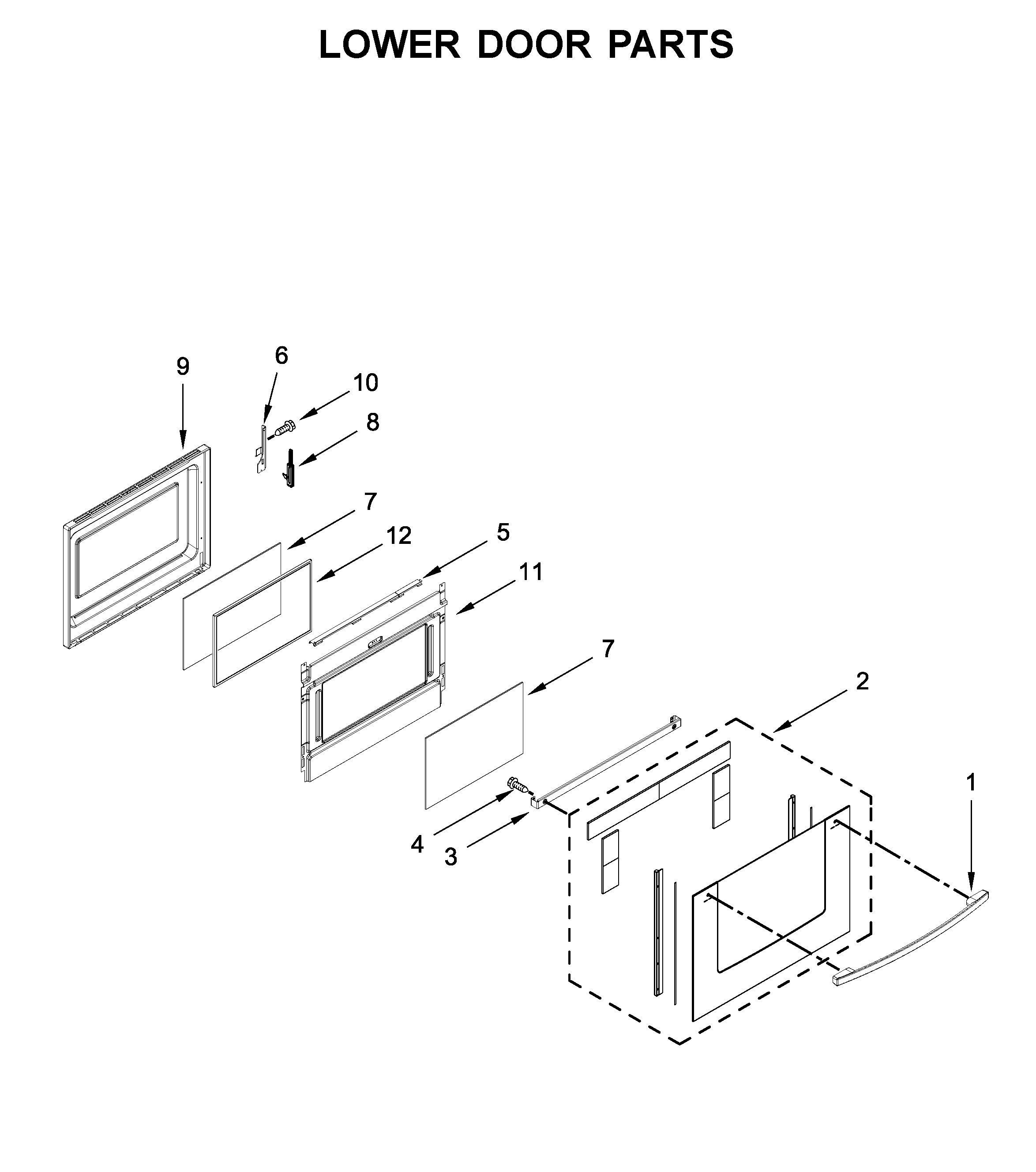 Ikea IES900DS04 lower door parts diagram