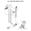 Whirlpool WDT720PADH3 fill, drain and overfill parts diagram