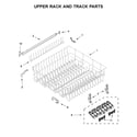 Whirlpool WDT720PADH3 upper rack and track parts diagram