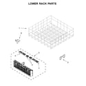 Whirlpool WDT720PADH3 lower rack parts diagram