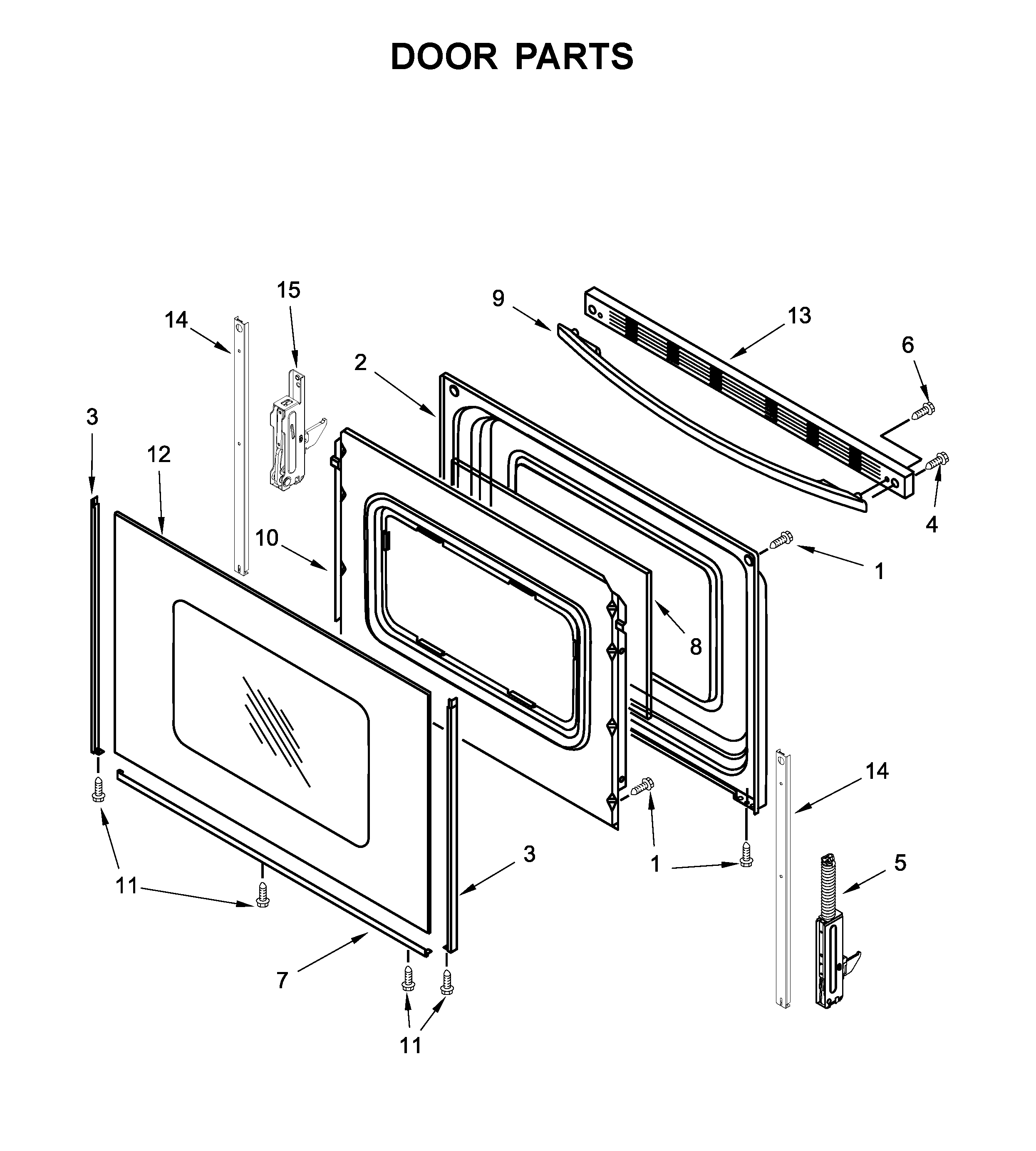Whirlpool WFC150M0EW3 door parts diagram